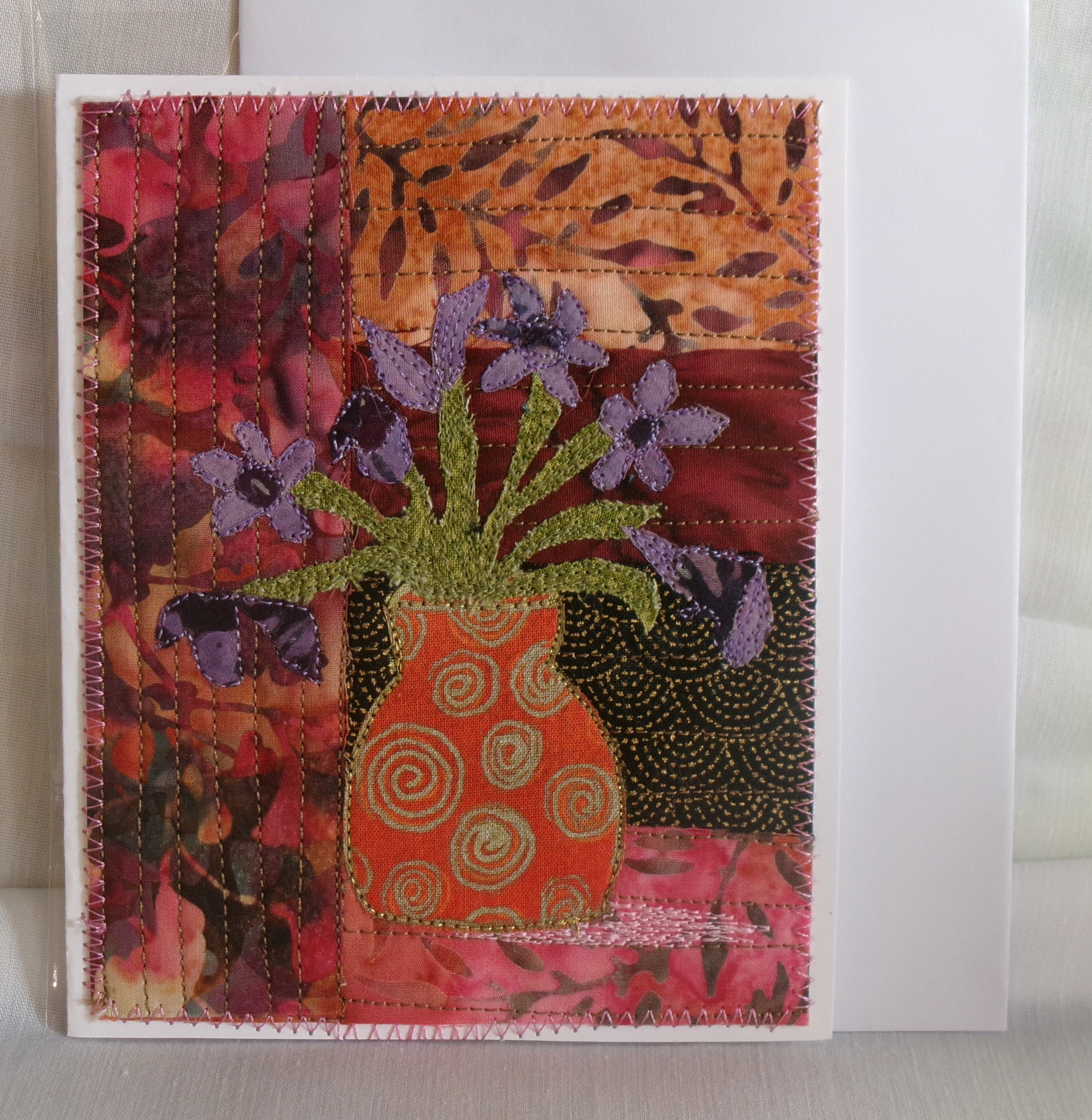 Handmade Fabric Greeting Card