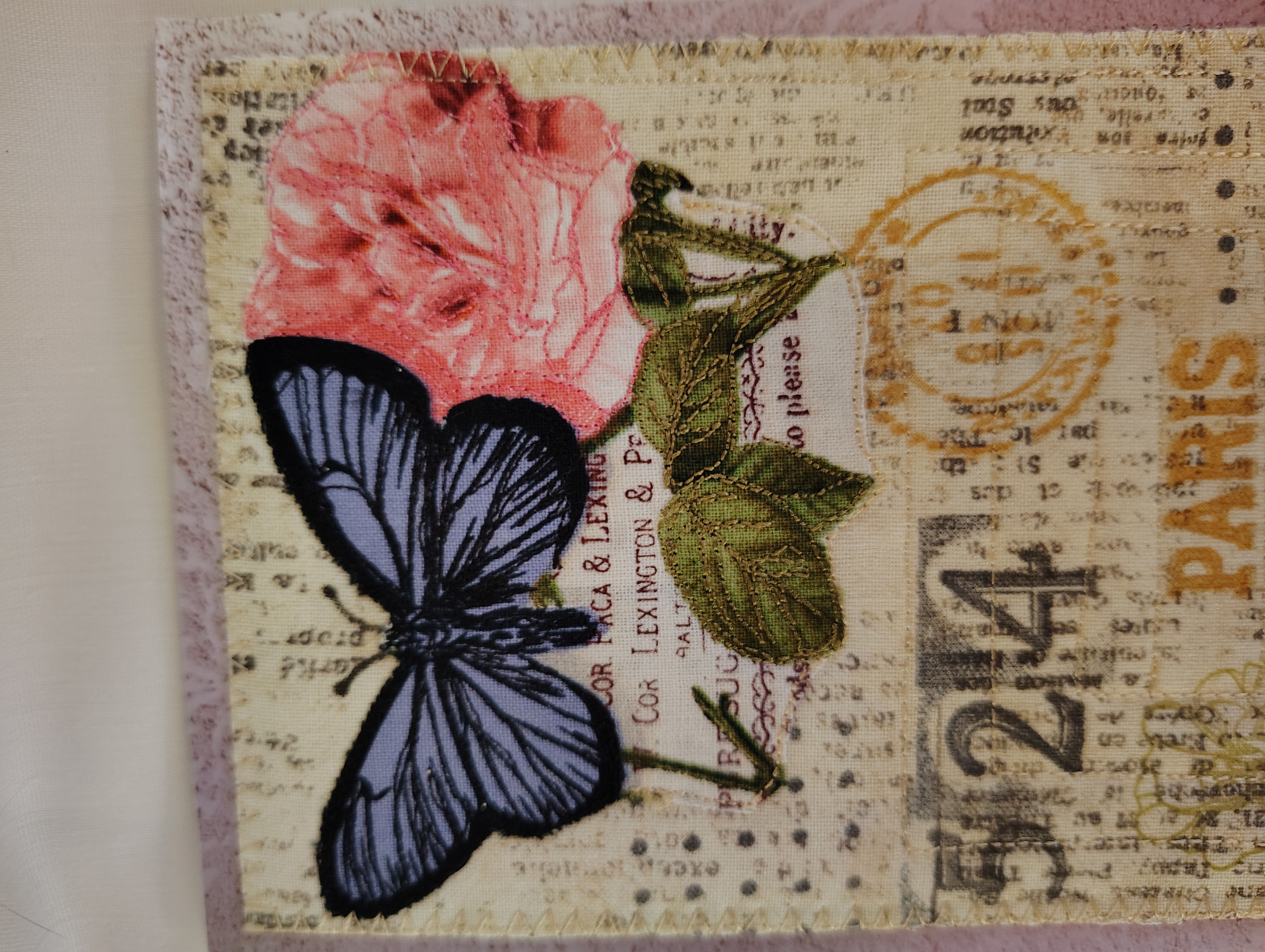 Vintage Paris Quilted Greeting Card