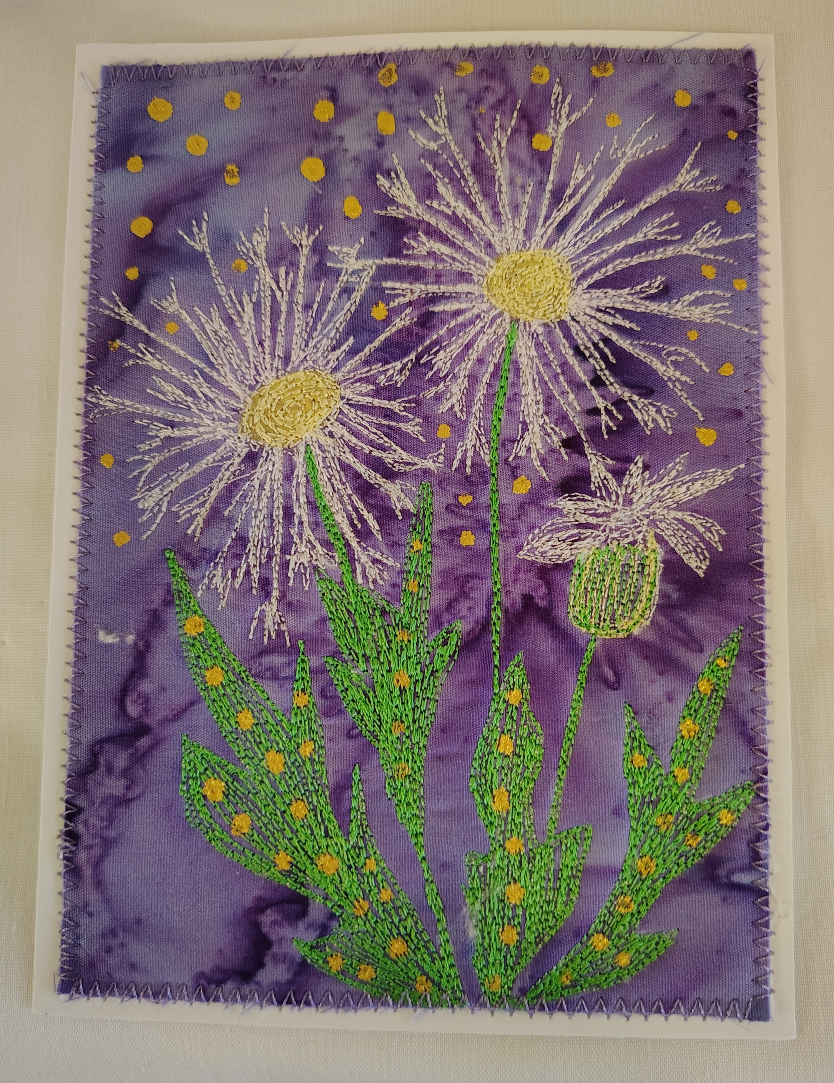 Handmade Quilted Floral Greeting Card