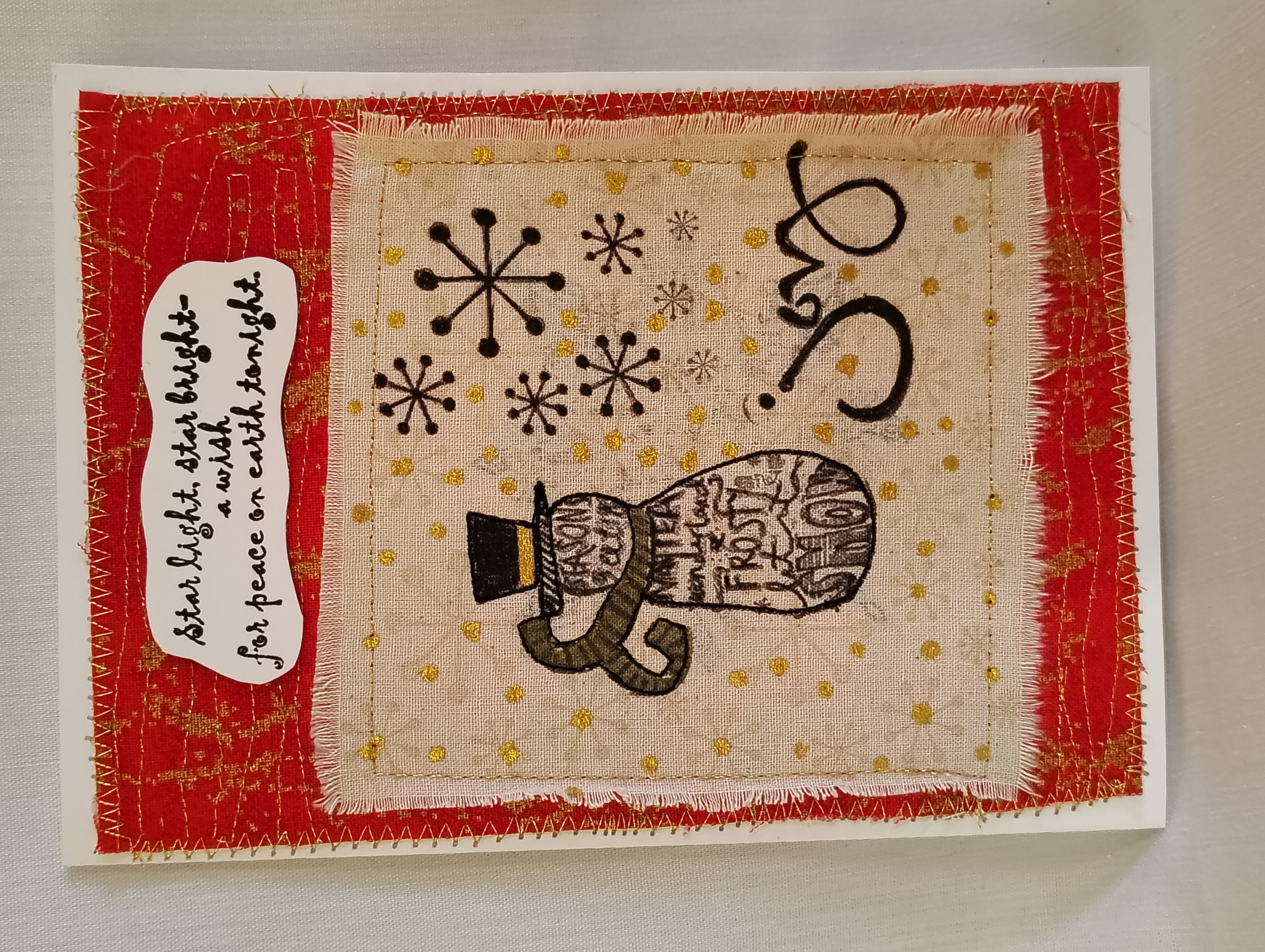Handmade Snowman Christmas Card