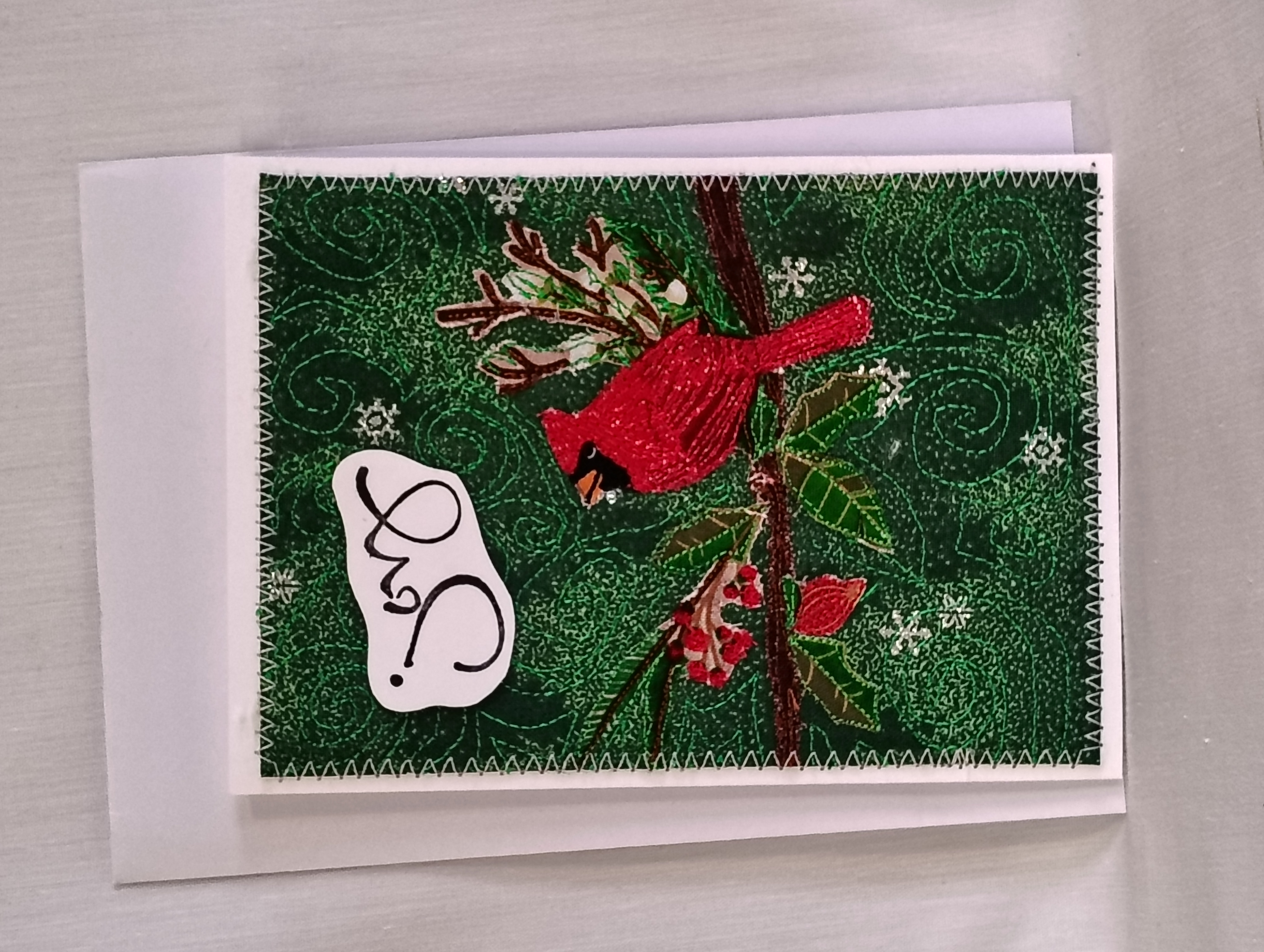 Handmade Cardinal Greeting Card