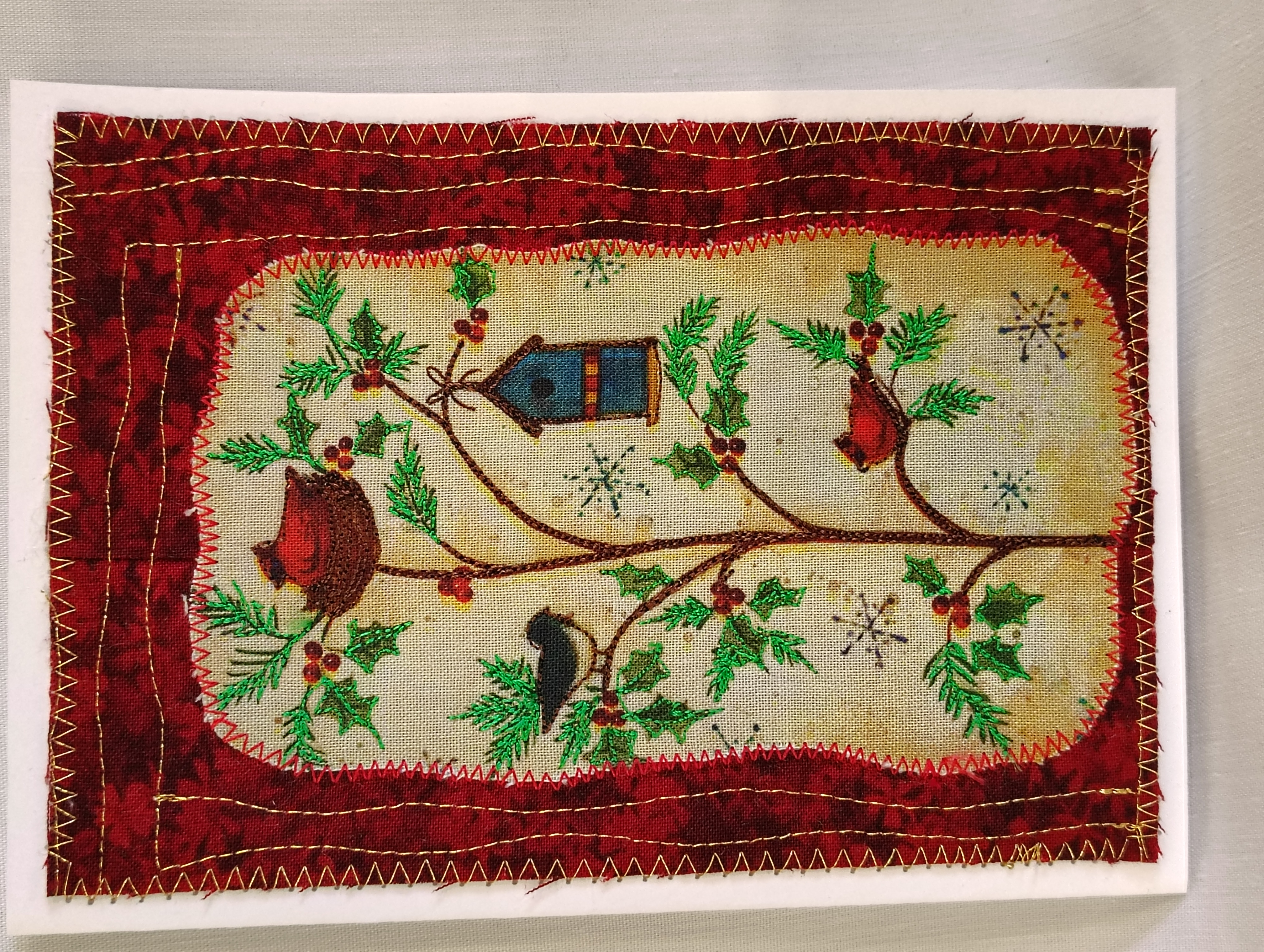 Handcrafted Festive Christmas card