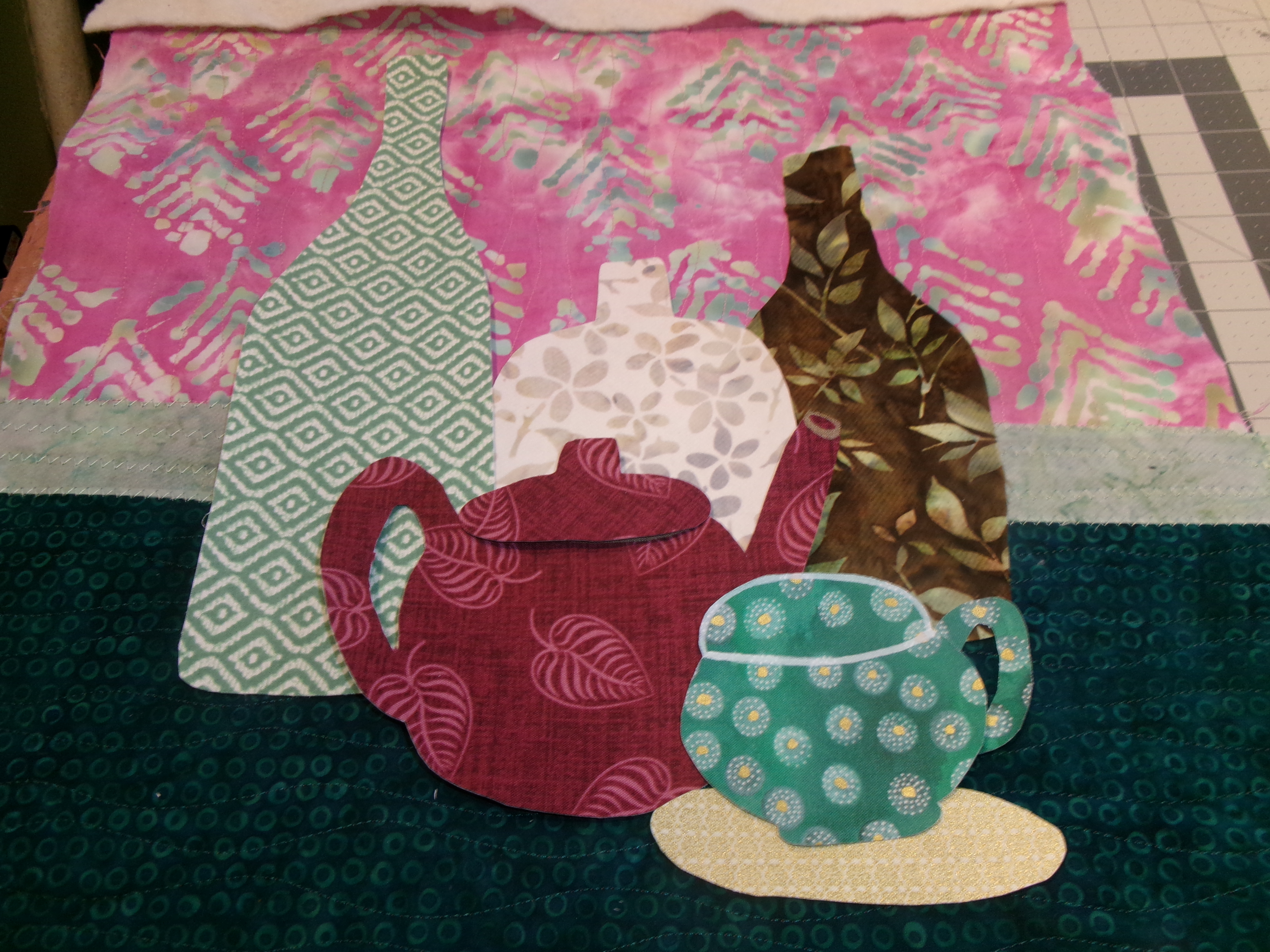 Handcrafted Quilted Fabric/Fiber Wall Art