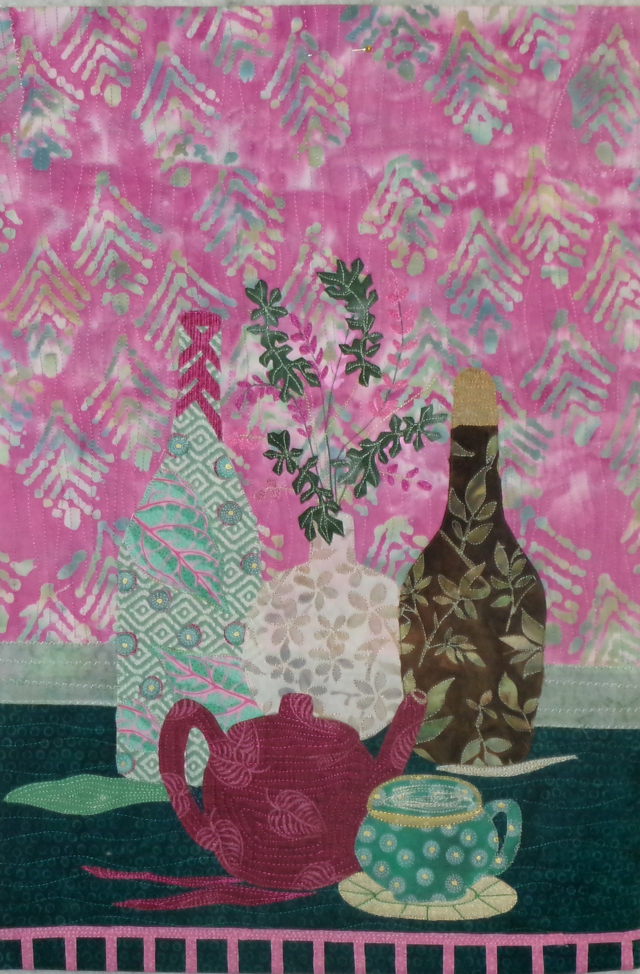 Handcrafted Quilted Fabric/Fiber Wall Art