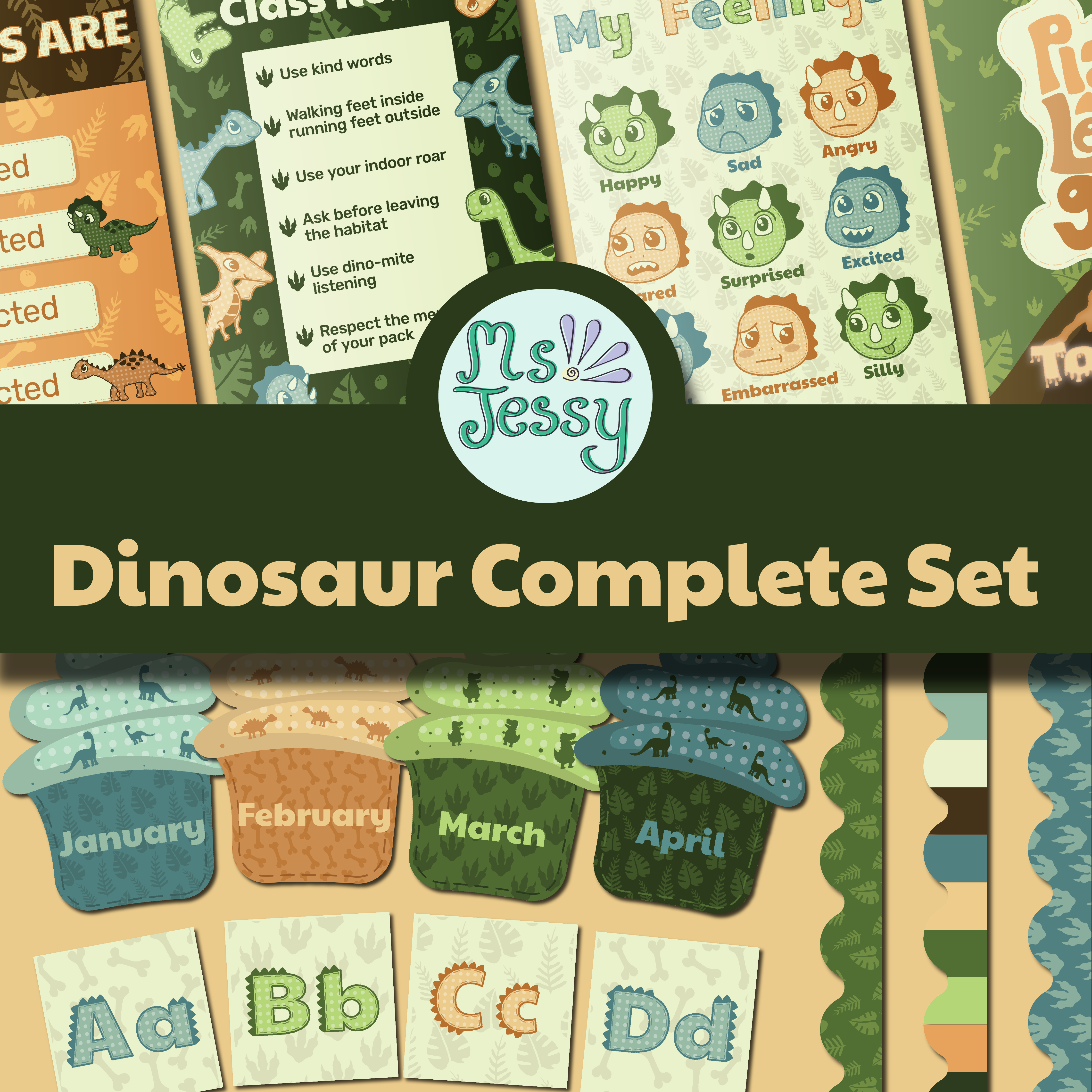 Printable Dino Classroom Super Bundle