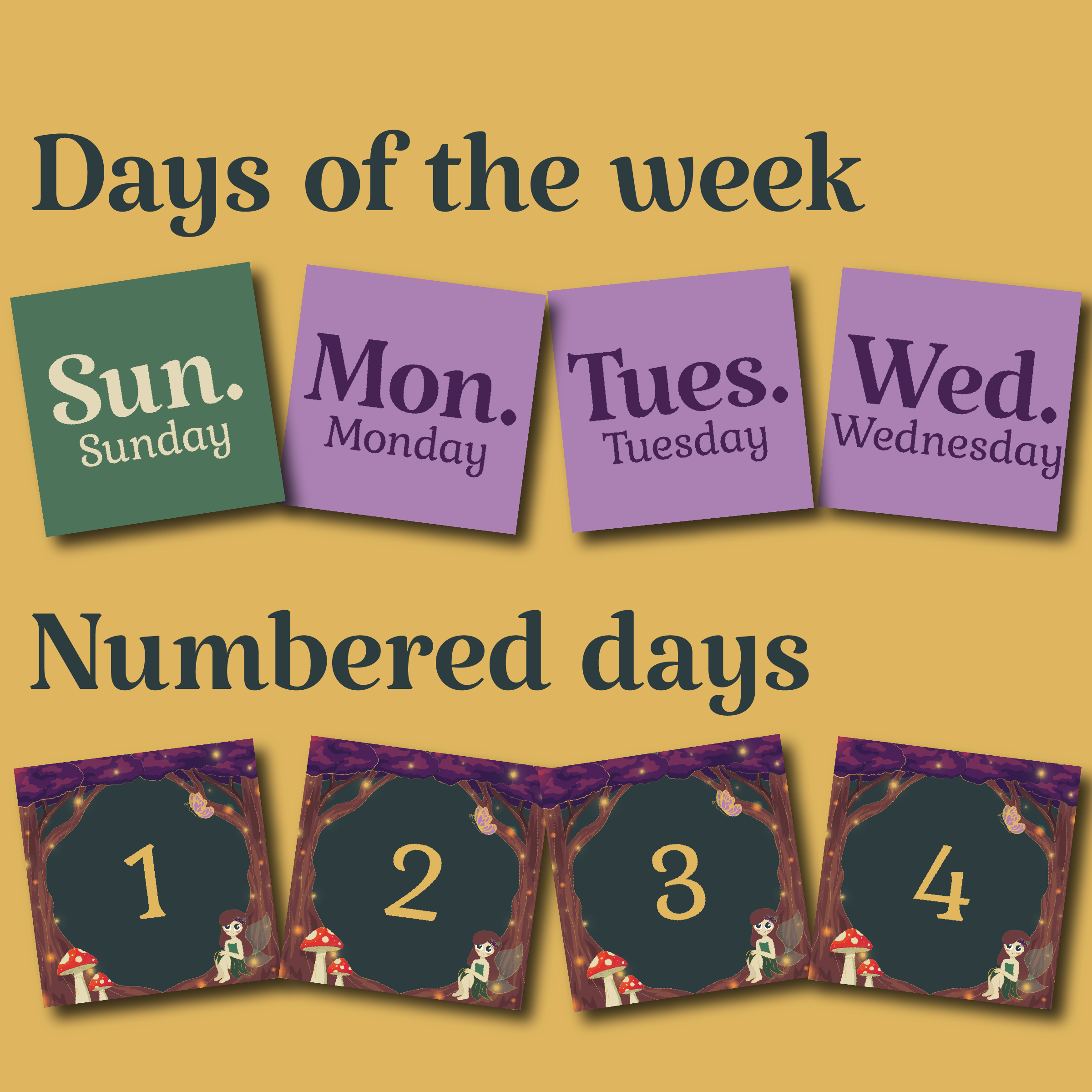 Enchanted Forest Classroom Calendar | Months, Days & Years