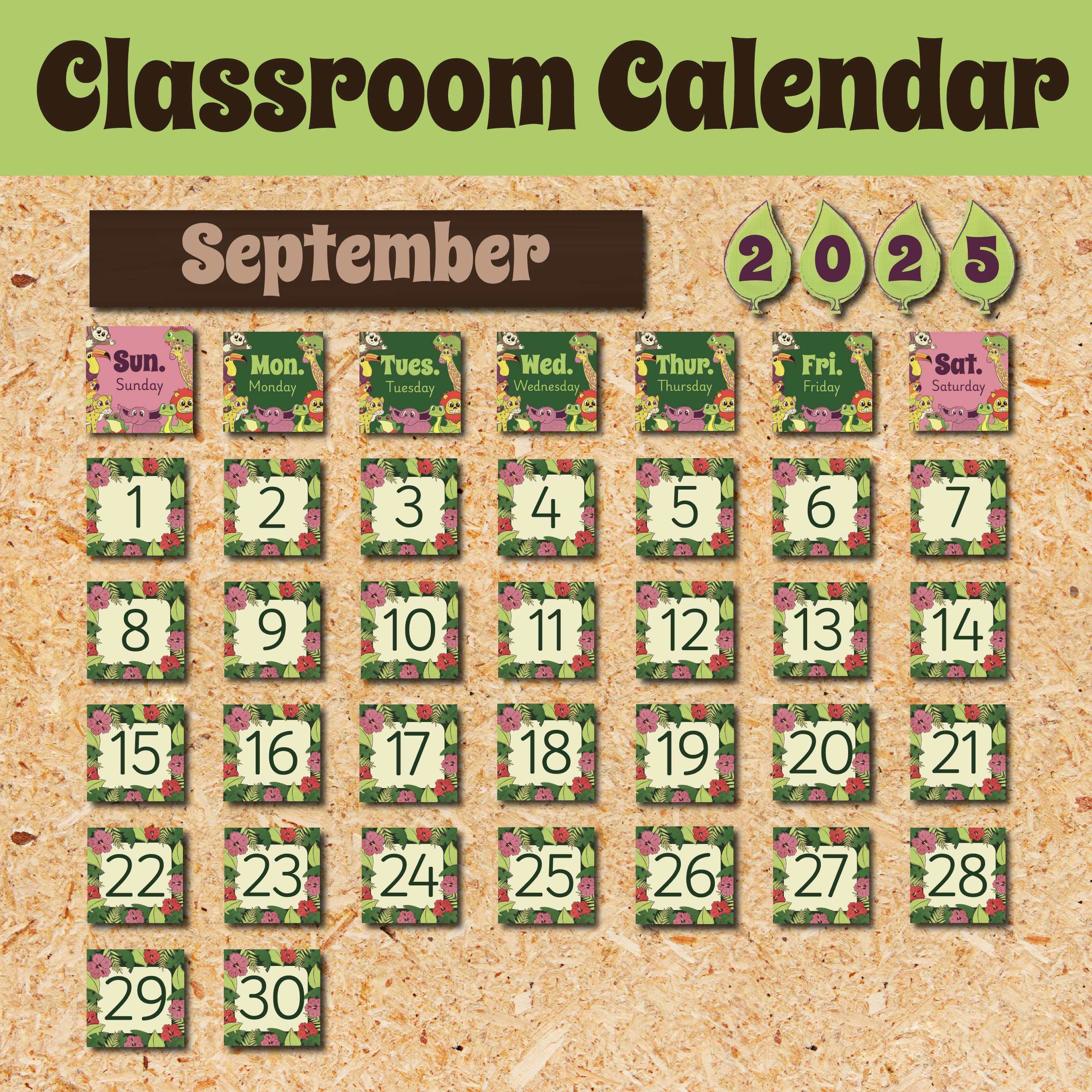 Funky Jungle Calendar