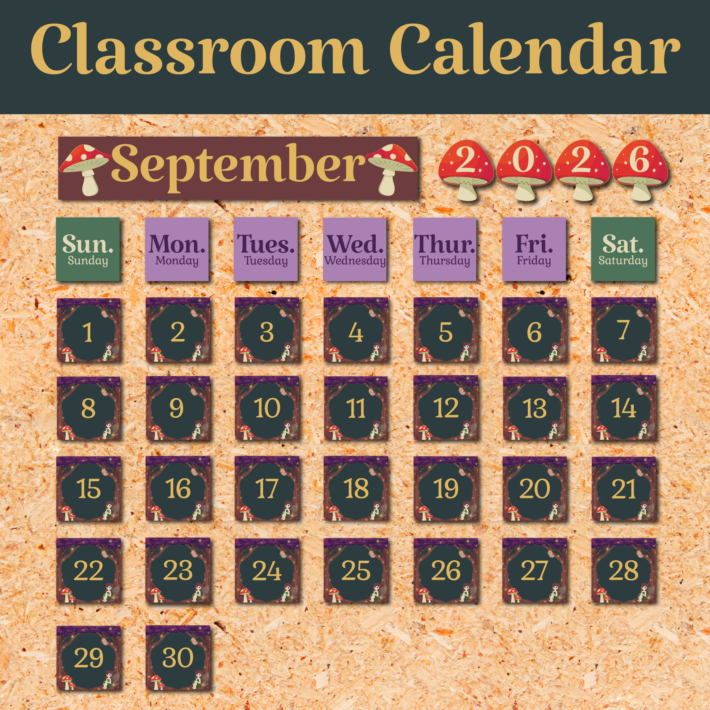 Enchanted Forest Classroom Calendar | Months, Days & Years