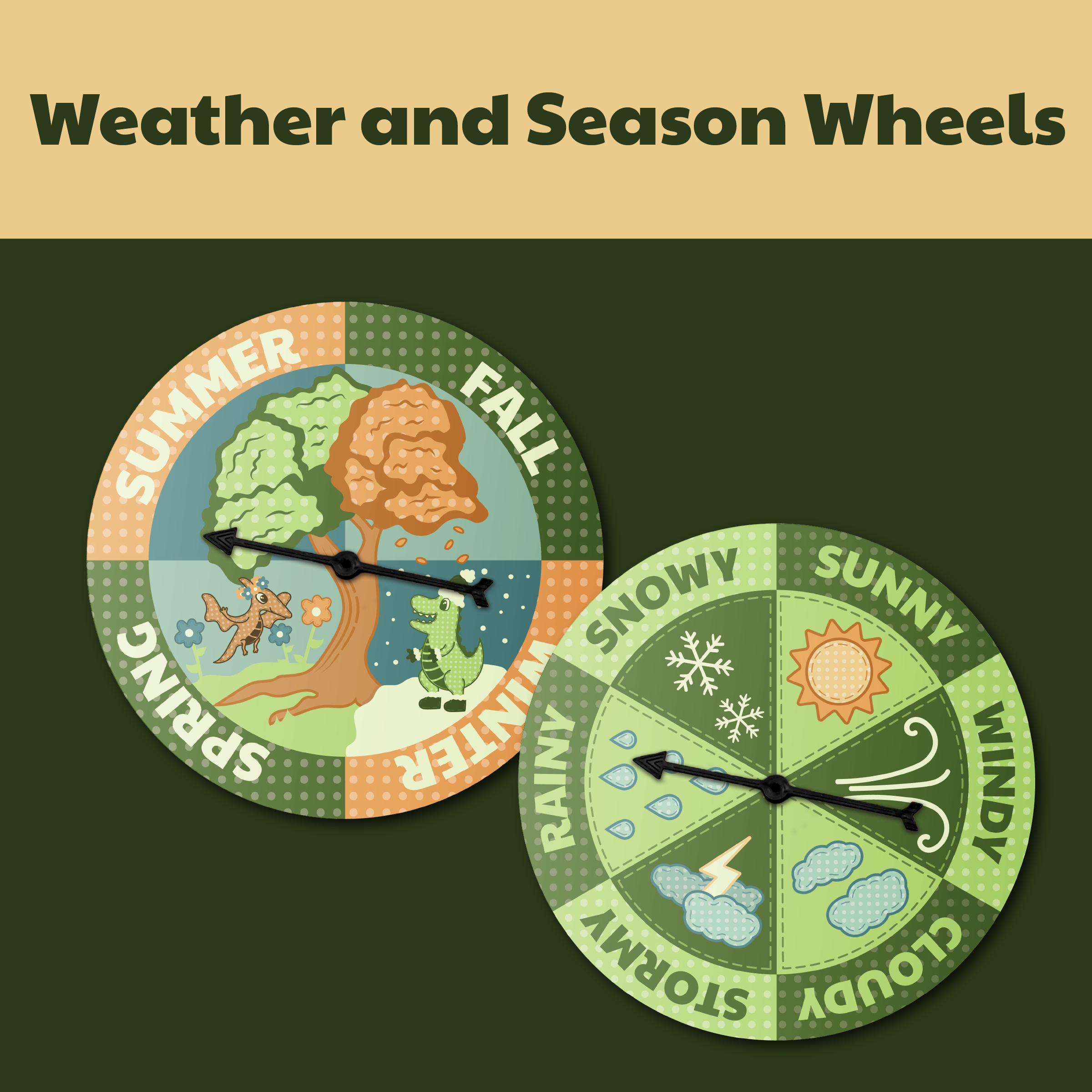 Printable Dino Classroom Circle Time Set