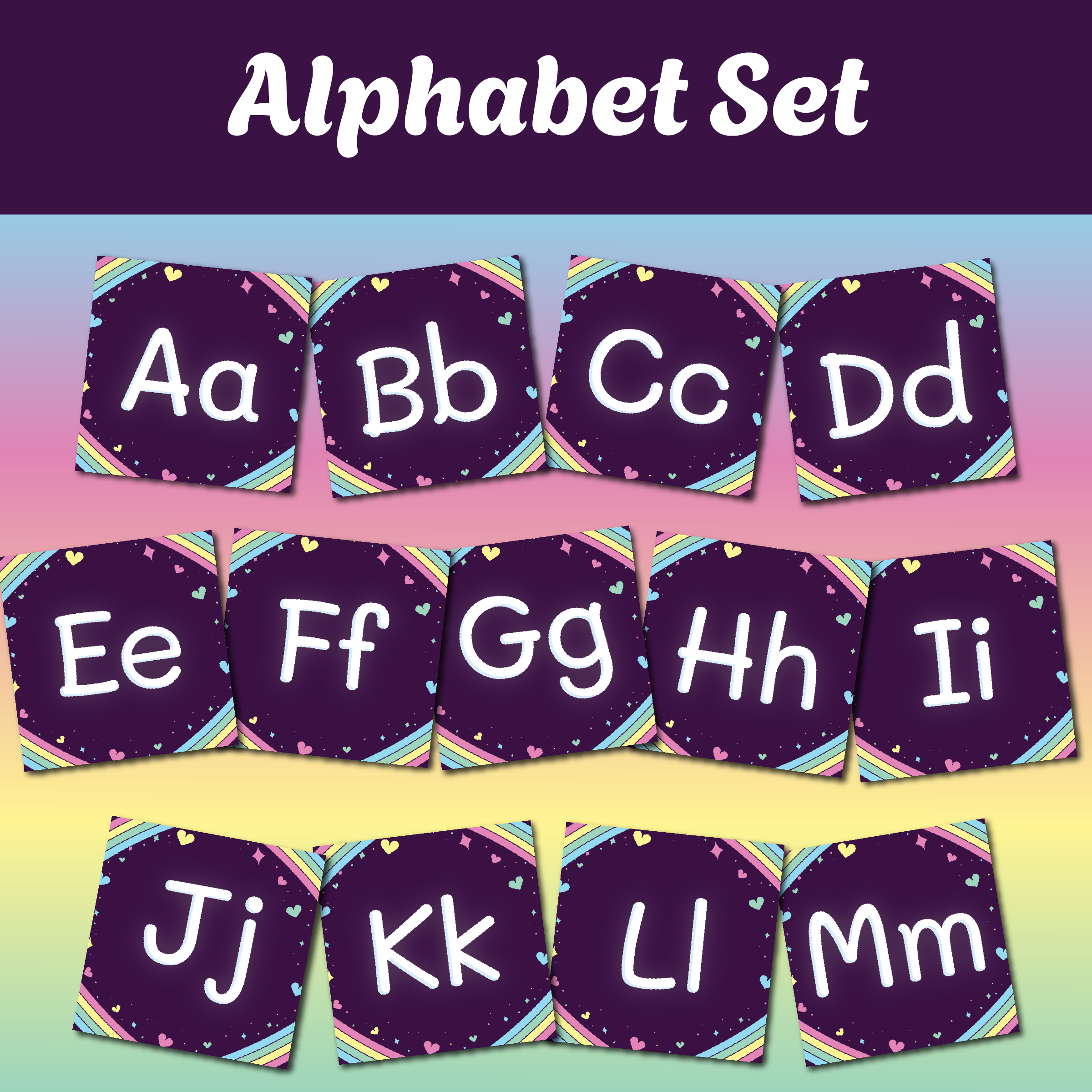 Unicorn Alphabet Set Classroom Decor