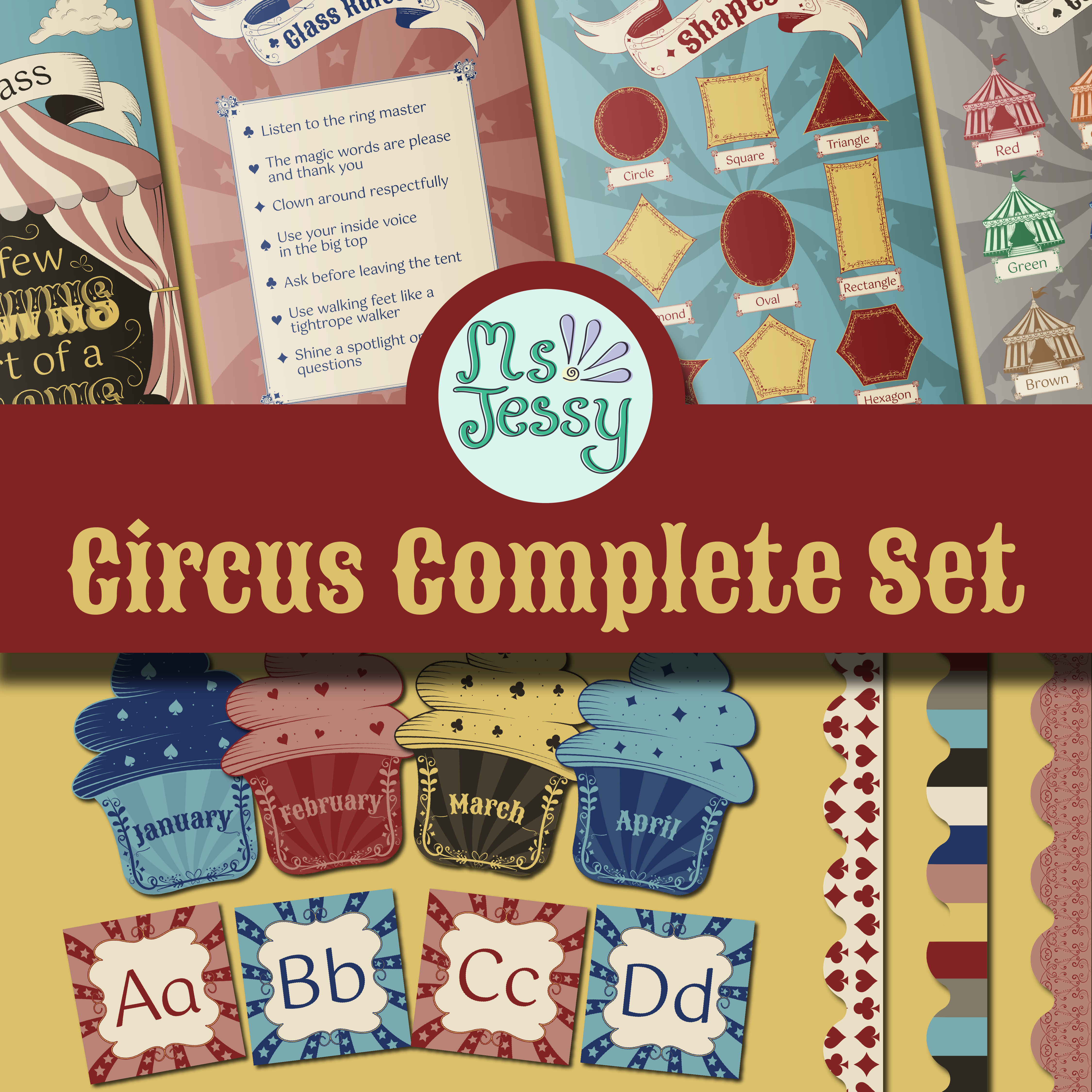 Printable Circus Classroom Super Bundle