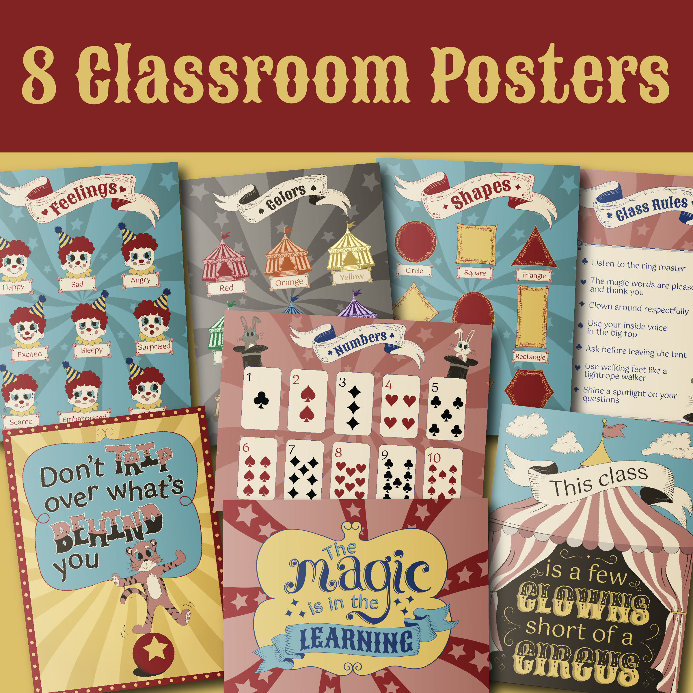 Printable Circus Classroom Super Bundle