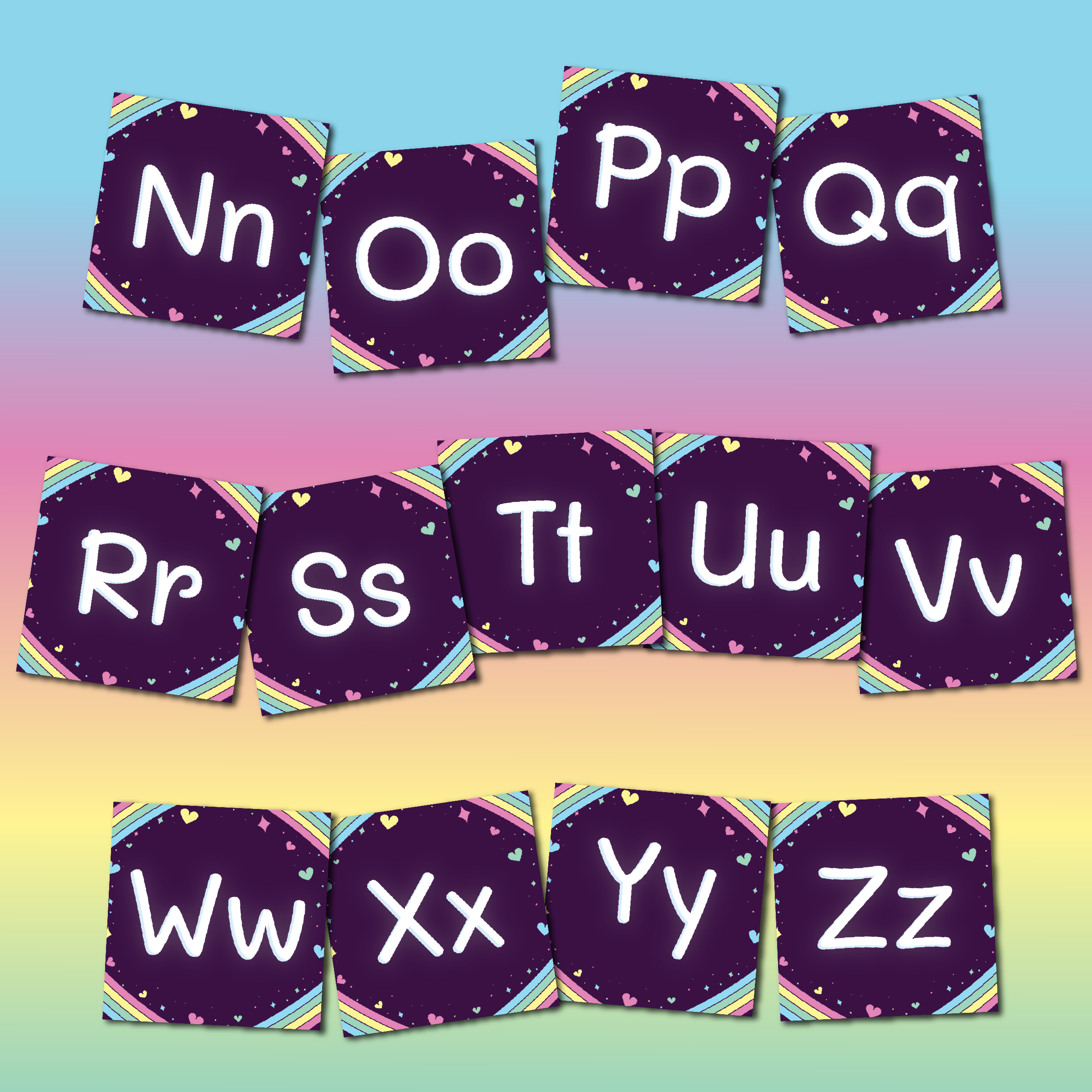 Unicorn Alphabet Set Classroom Decor