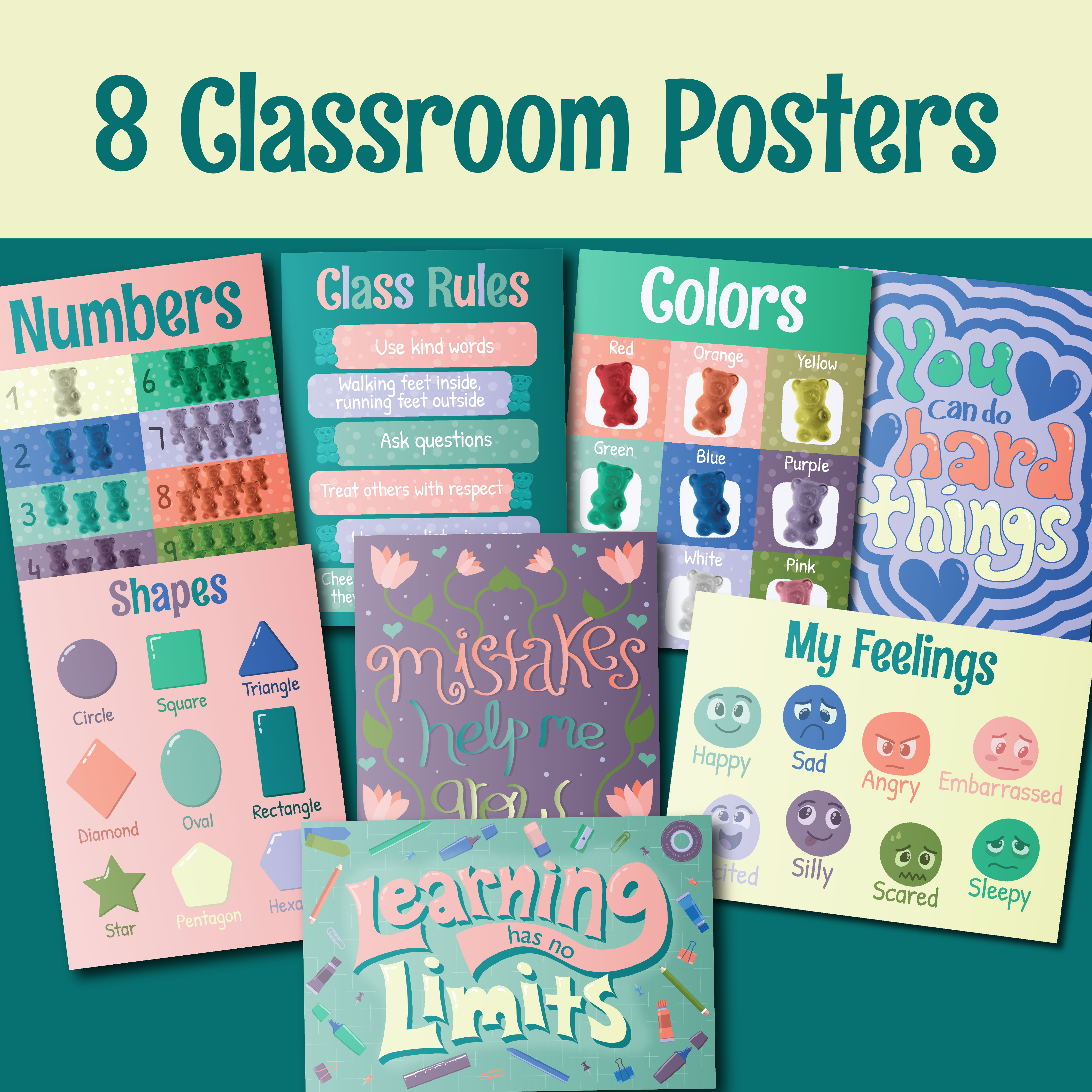 Printable Pastel Classic Classroom Super Bundle