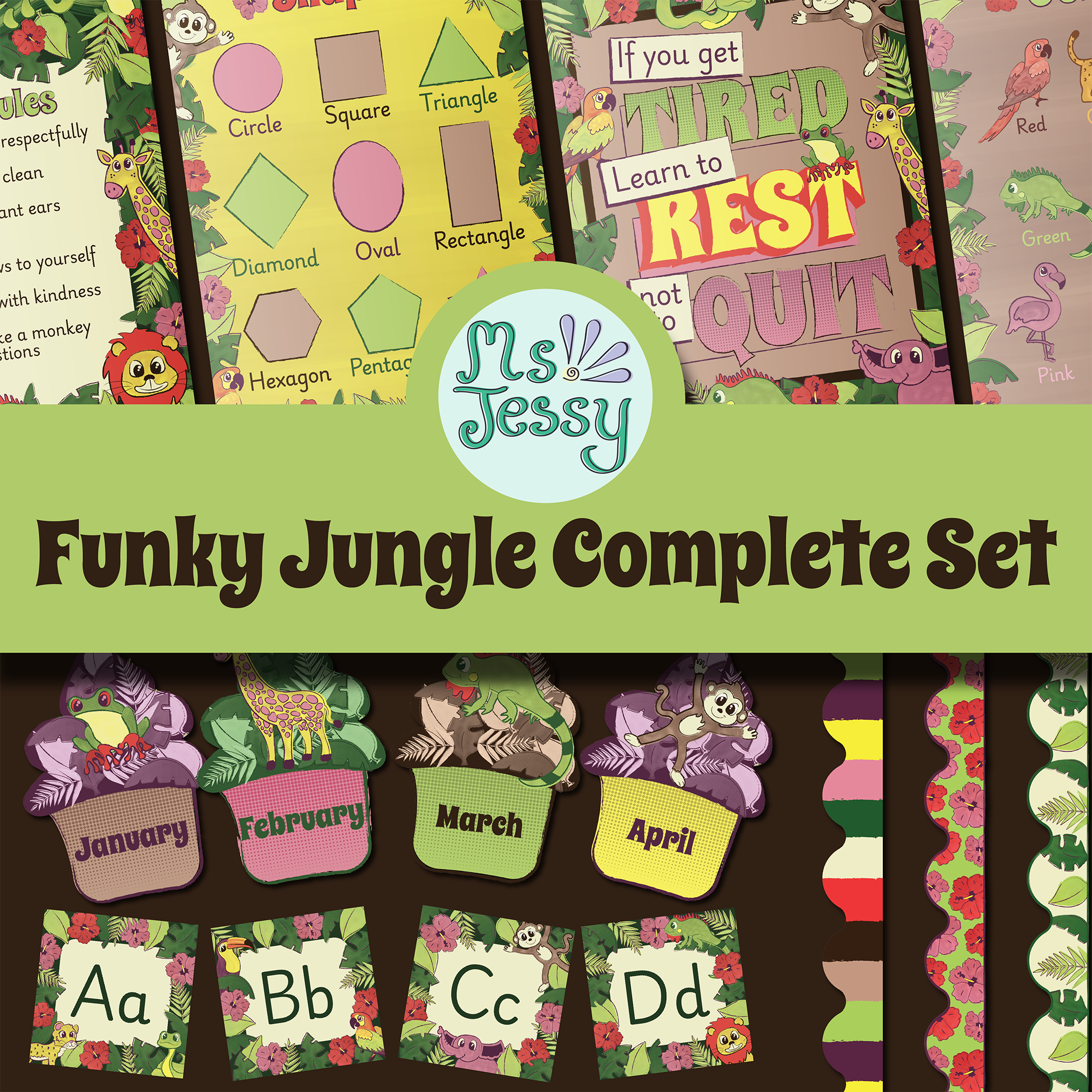 Printable Funky Jungle Super Bundle