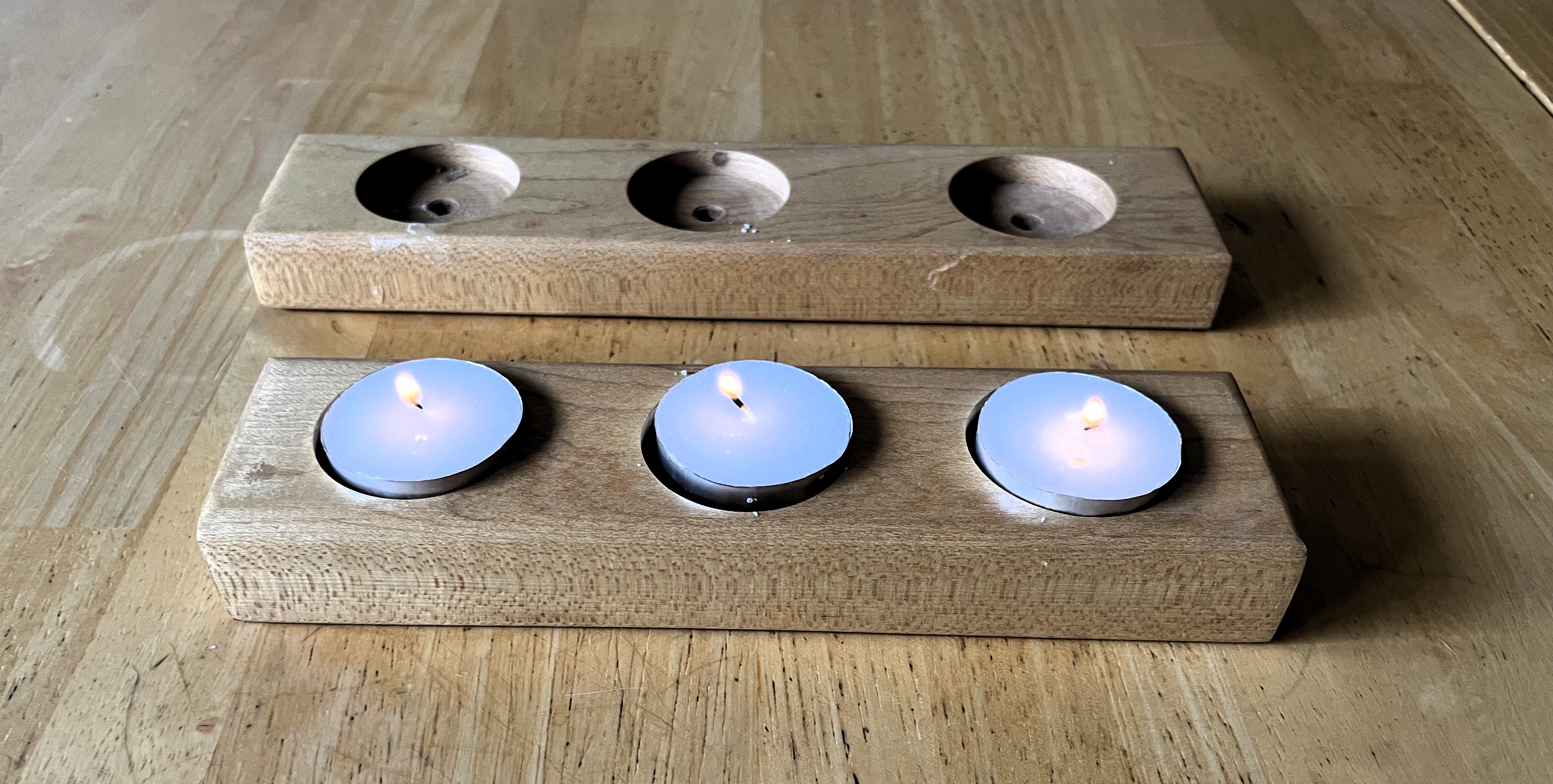 Hardwood Tea Candle Holders
