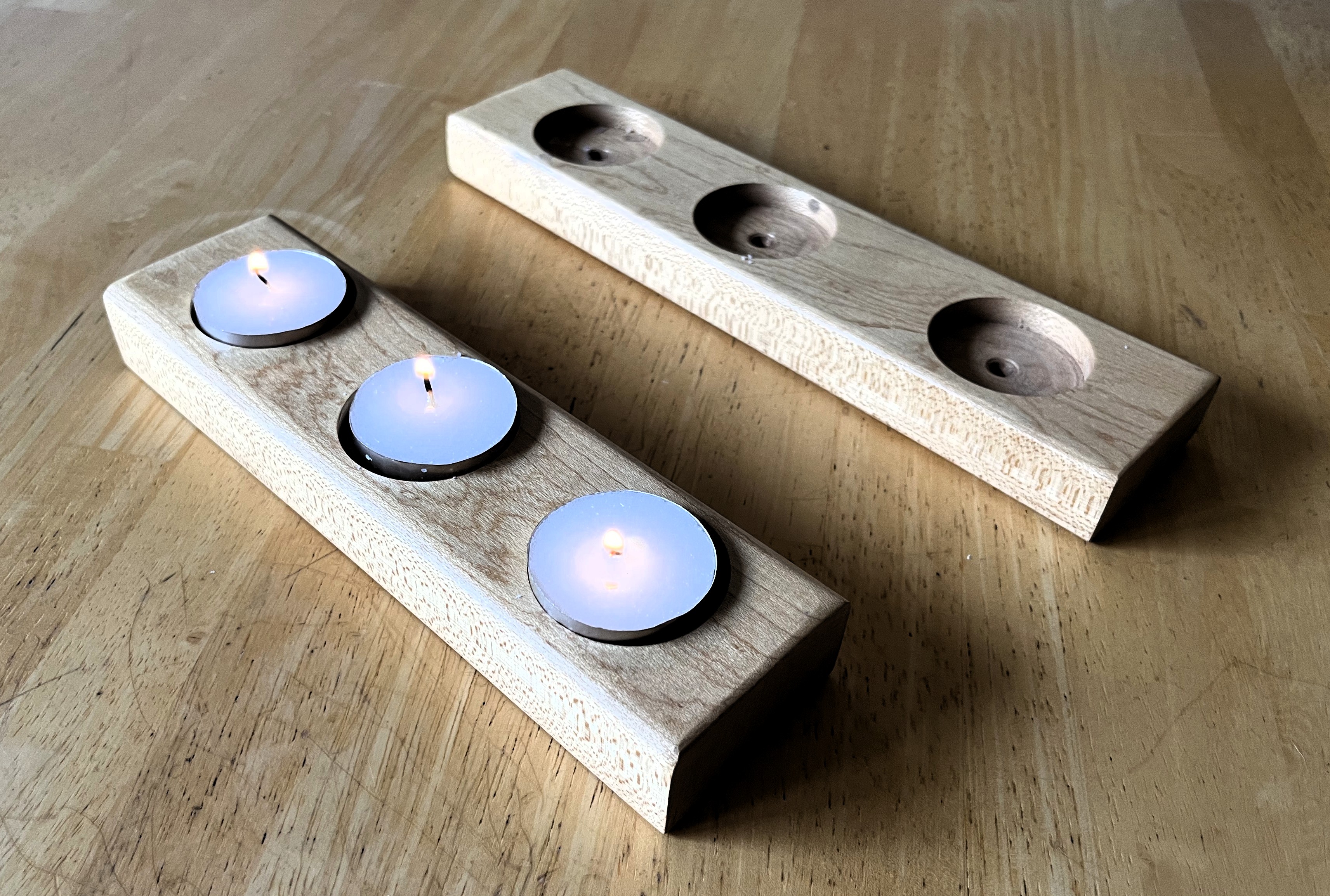 Hardwood Tea Candle Holders