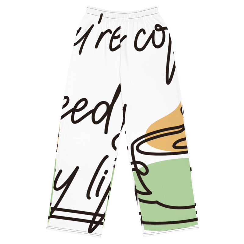 All-over print unisex wide-leg pants