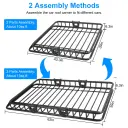 63x39x6.3in Universal Roof Rack Cargo Carrier Car