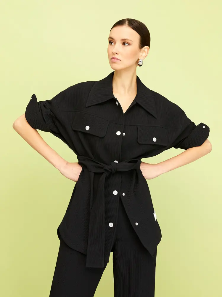 Textured Oversized Jacket