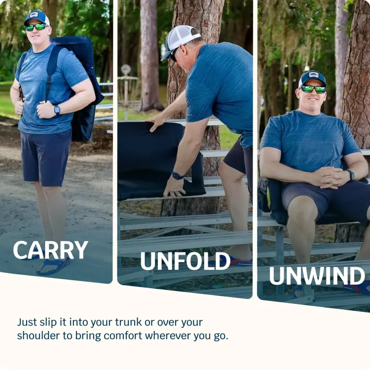 Heated Stadium Seat with Back Support