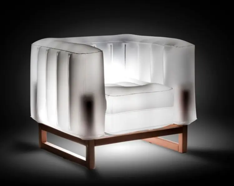 YOMI ARMCHAIR EKO WITH LIGHTING WOOD Frame