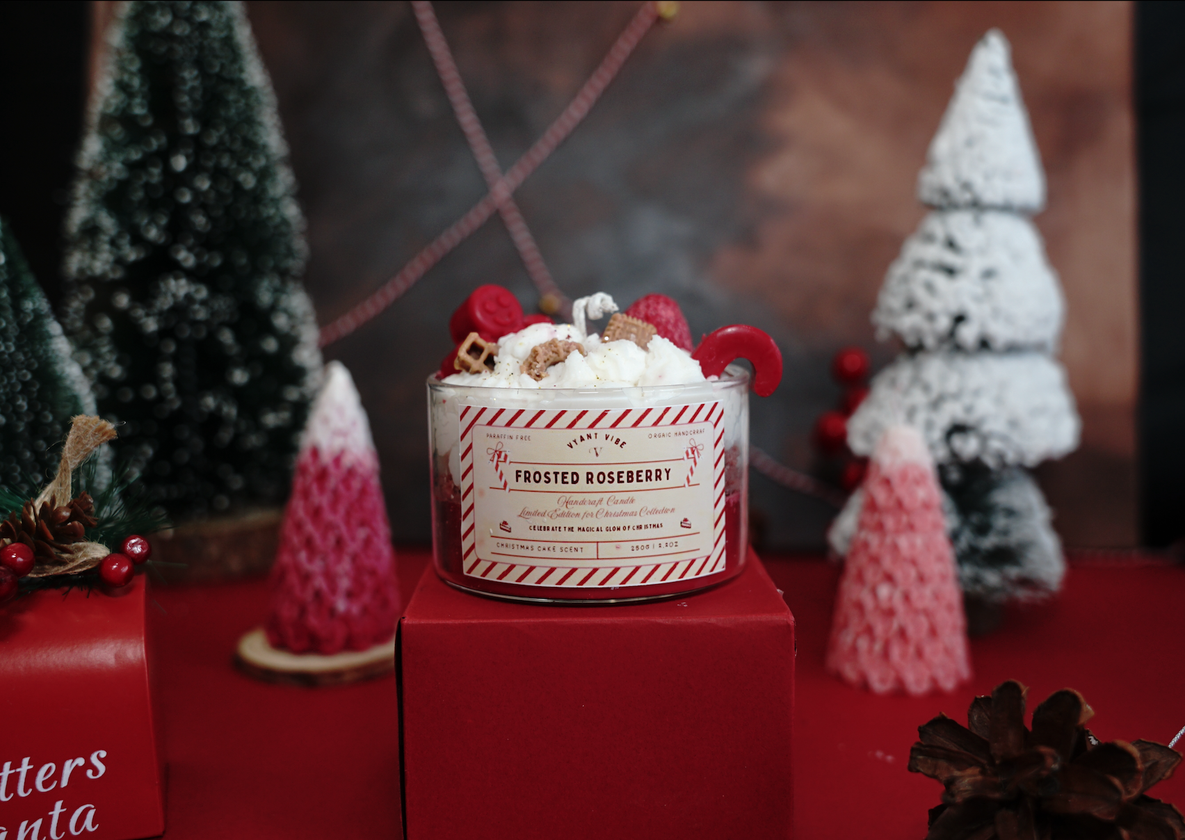 Frosted Roseberry Candle Set ( Velvet) | 250G