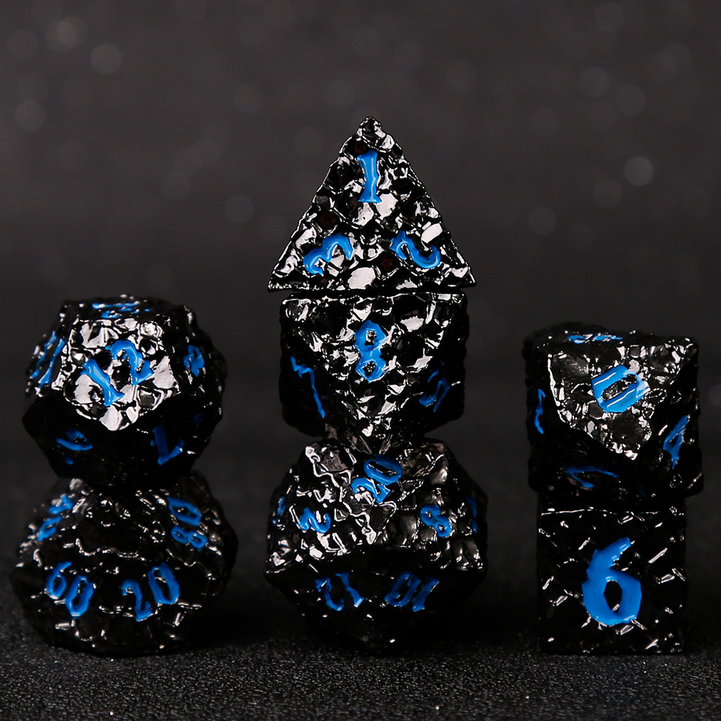 CHENGSHUO Meteor Dice Set – Solid Metal DND Dice Forged from Lunar Fragments