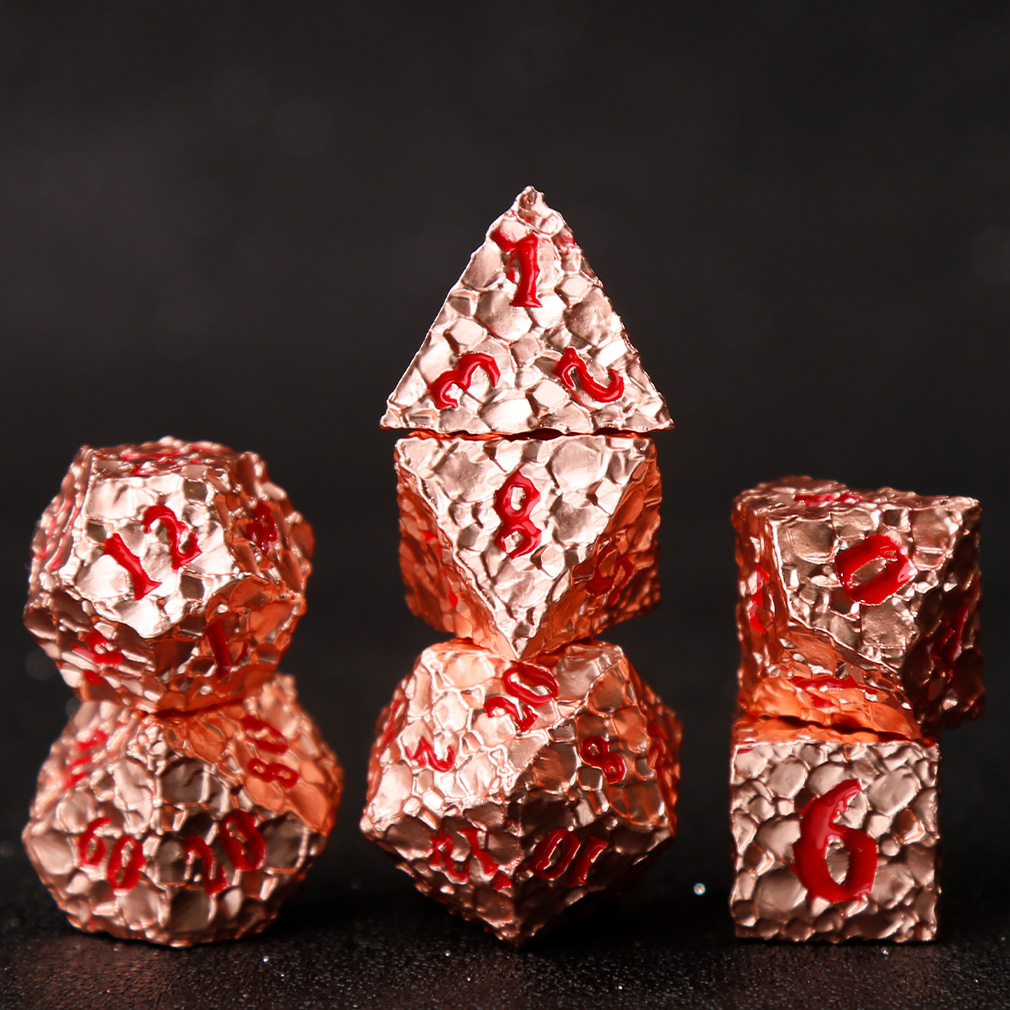 CHENGSHUO Meteor Dice Set – Solid Metal DND Dice Forged from Lunar Fragments