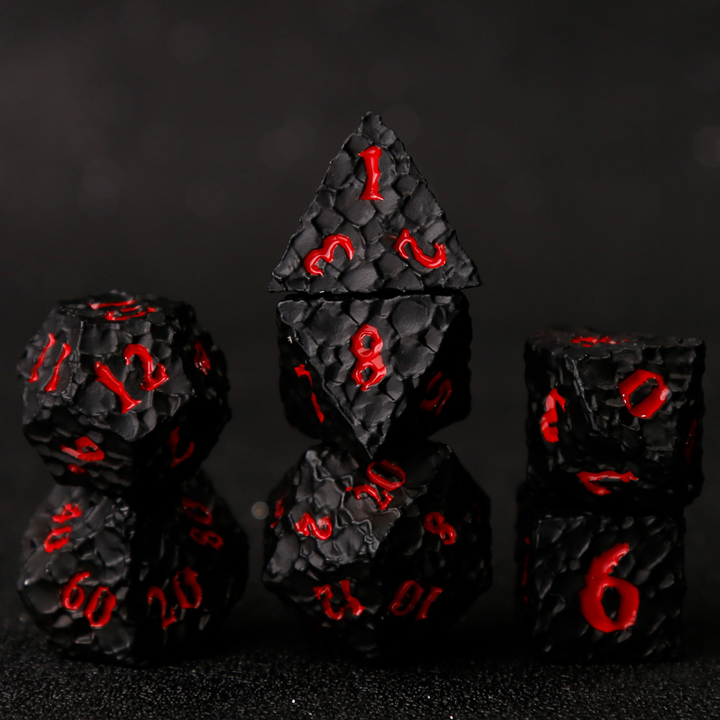 CHENGSHUO Meteor Dice Set – Solid Metal DND Dice Forged from Lunar Fragments