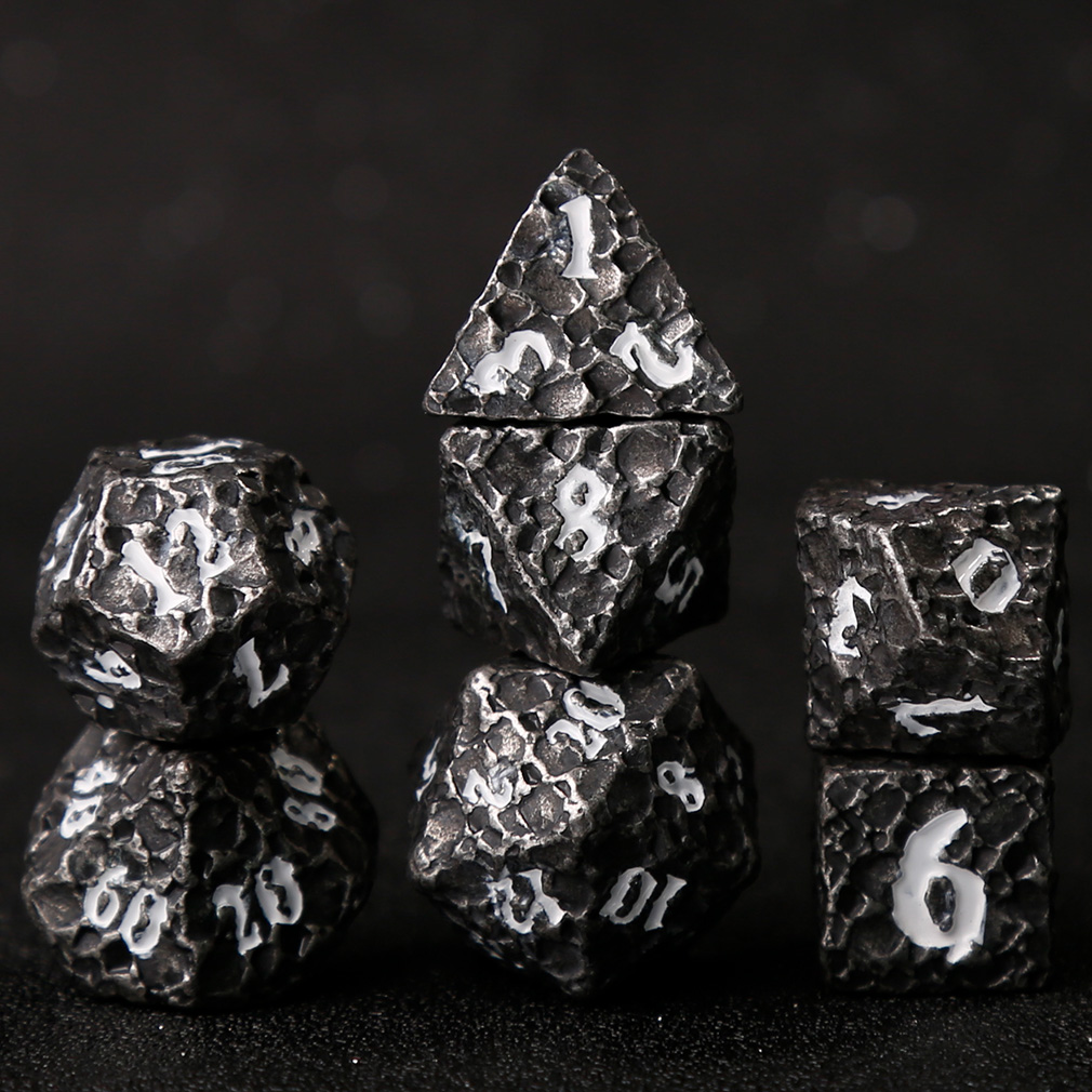 CHENGSHUO Meteor Dice Set – Solid Metal DND Dice Forged from Lunar Fragments