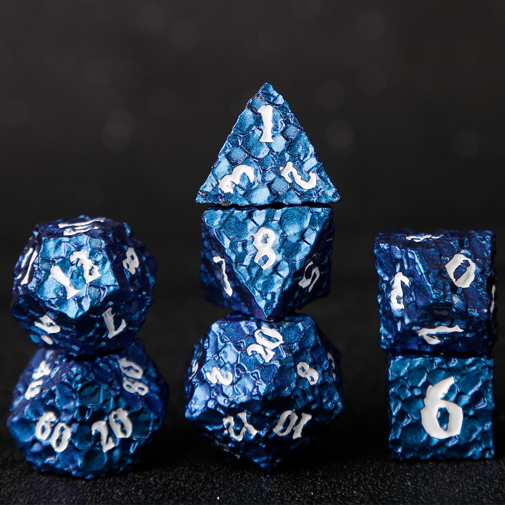 CHENGSHUO Meteor Dice Set – Solid Metal DND Dice Forged from Lunar Fragments