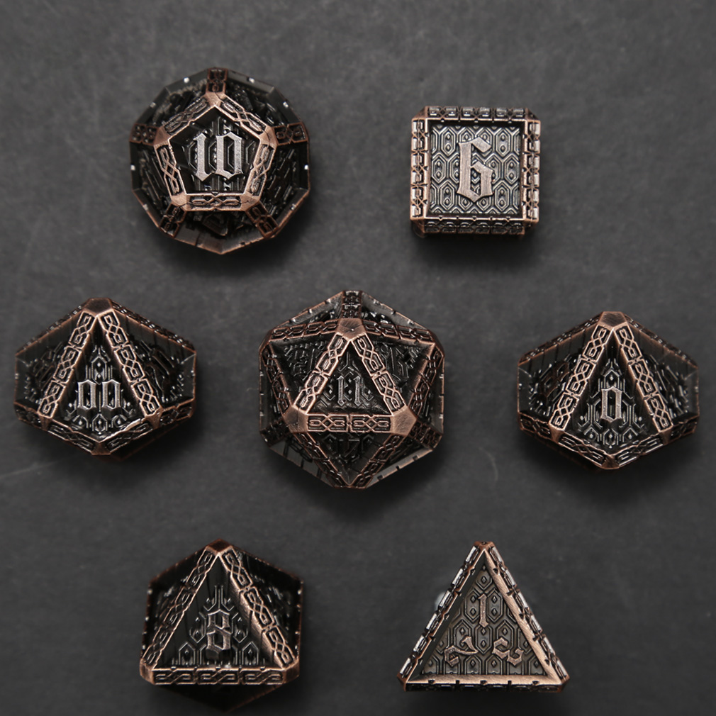 CHENGSHUO Stoneguard Dice Set – Solid Metal DND Dice Forged in the Spirit of Dwarven Warriors