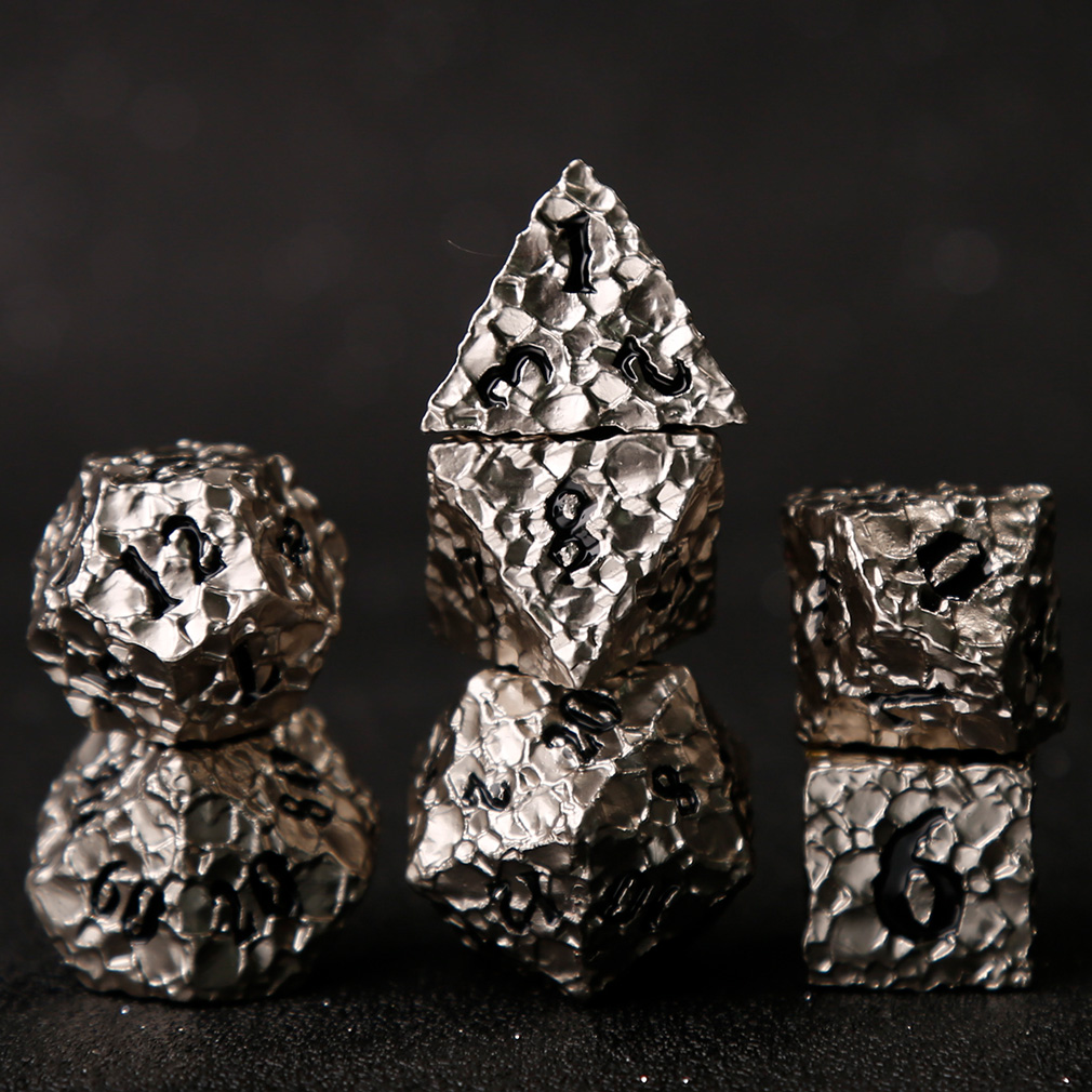 CHENGSHUO Meteor Dice Set – Solid Metal DND Dice Forged from Lunar Fragments
