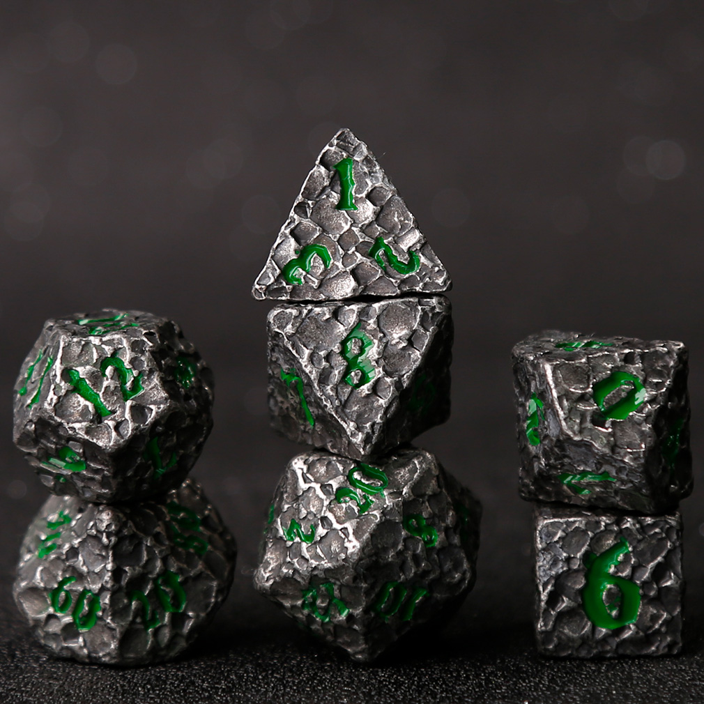 CHENGSHUO Meteor Dice Set – Solid Metal DND Dice Forged from Lunar Fragments