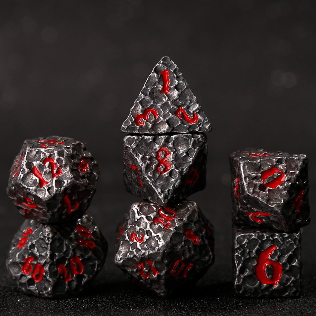 CHENGSHUO Meteor Dice Set – Solid Metal DND Dice Forged from Lunar Fragments