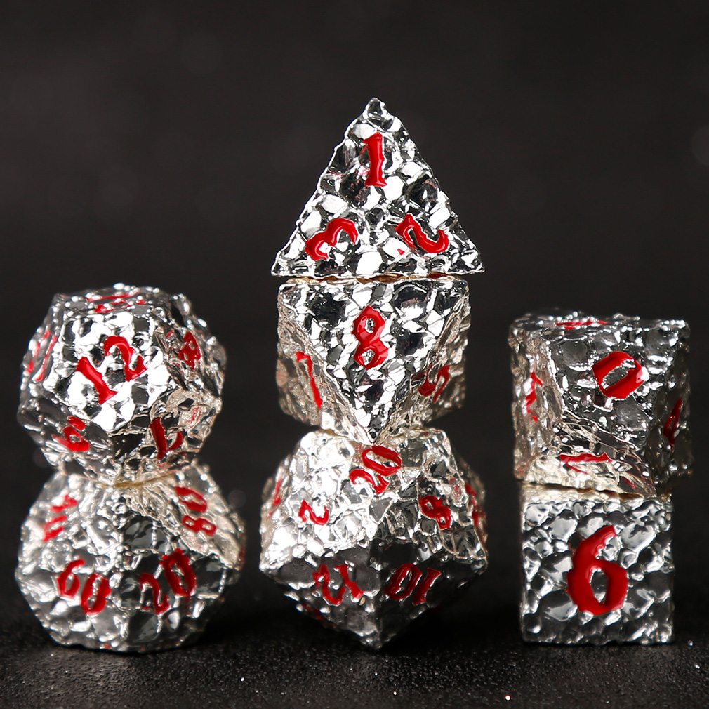 CHENGSHUO Meteor Dice Set – Solid Metal DND Dice Forged from Lunar Fragments