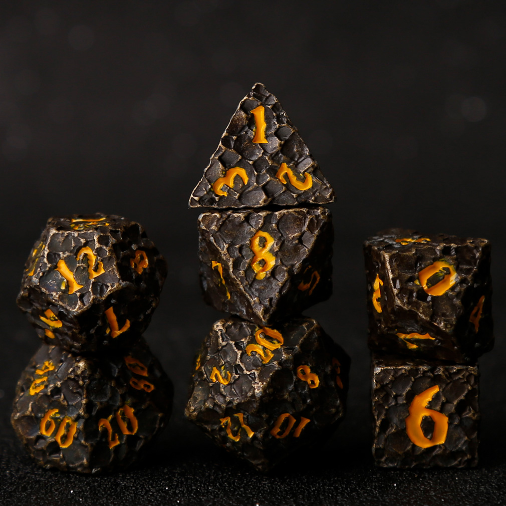 CHENGSHUO Meteor Dice Set – Solid Metal DND Dice Forged from Lunar Fragments