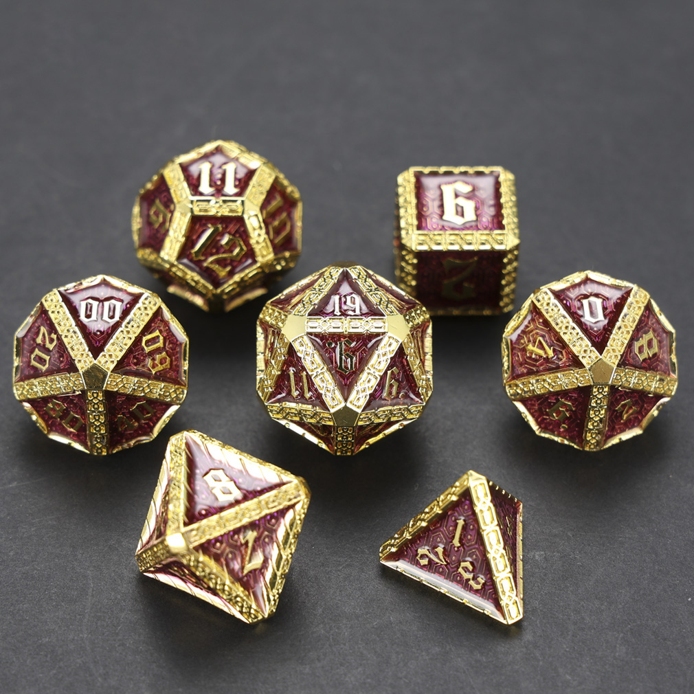 CHENGSHUO Stoneguard Dice Set – Solid Metal DND Dice Forged in the Spirit of Dwarven Warriors