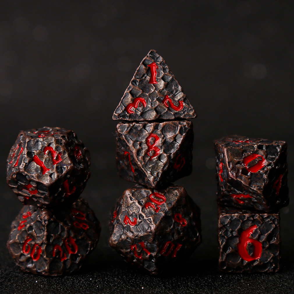CHENGSHUO Meteor Dice Set – Solid Metal DND Dice Forged from Lunar Fragments