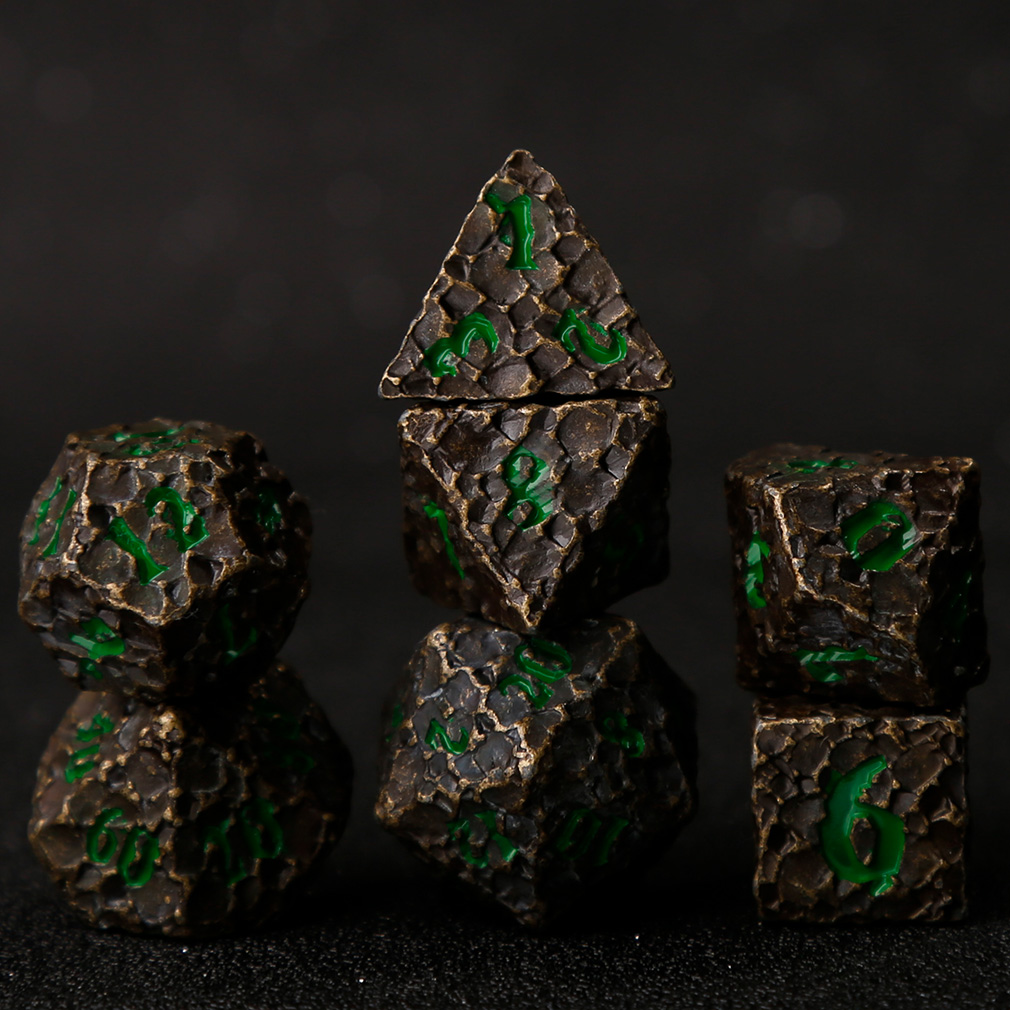 CHENGSHUO Meteor Dice Set – Solid Metal DND Dice Forged from Lunar Fragments