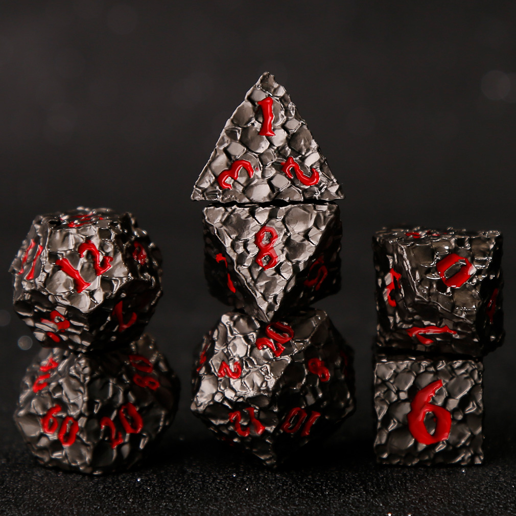 CHENGSHUO Meteor Dice Set – Solid Metal DND Dice Forged from Lunar Fragments