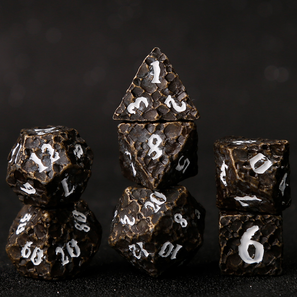 CHENGSHUO Meteor Dice Set – Solid Metal DND Dice Forged from Lunar Fragments