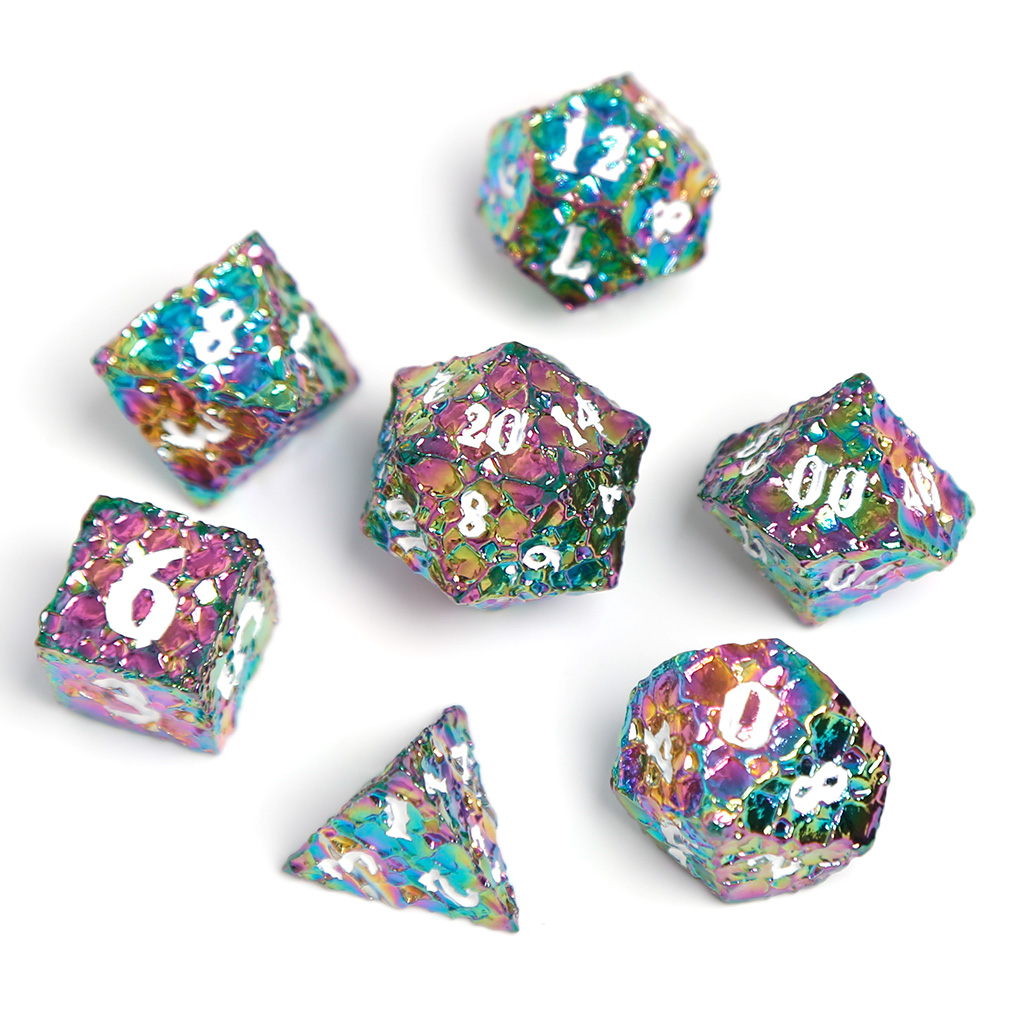 CHENGSHUO Meteor Dice Set – Solid Metal DND Dice Forged from Lunar Fragments
