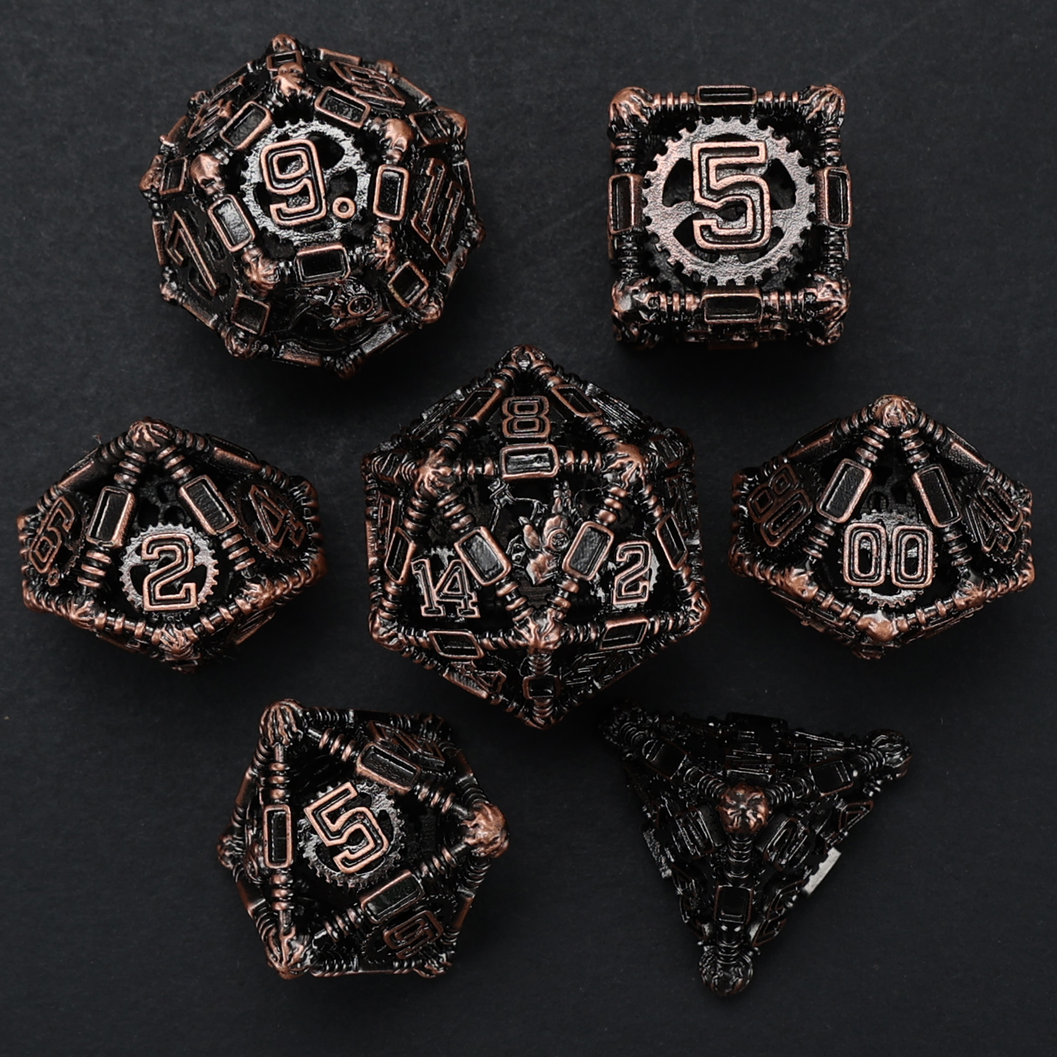 Arsenal Class Dice - Artificer-Tinkerer Cage Dice Set