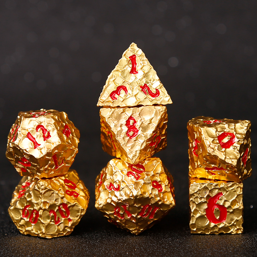 CHENGSHUO Meteor Dice Set – Solid Metal DND Dice Forged from Lunar Fragments