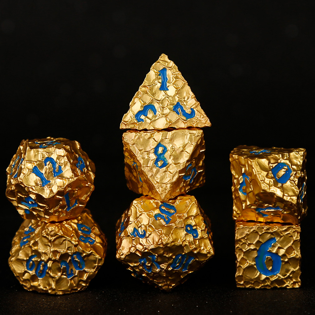 CHENGSHUO Meteor Dice Set – Solid Metal DND Dice Forged from Lunar Fragments