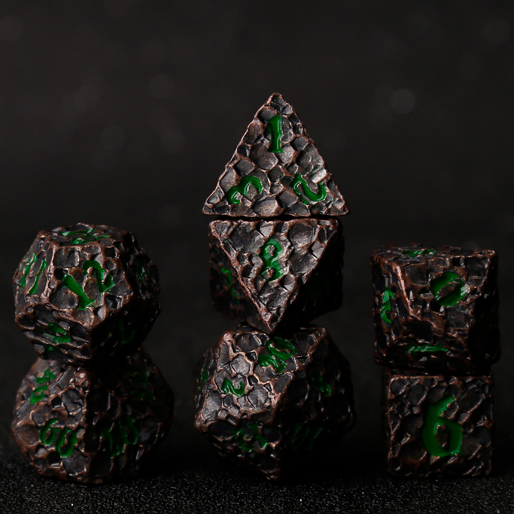 CHENGSHUO Meteor Dice Set – Solid Metal DND Dice Forged from Lunar Fragments