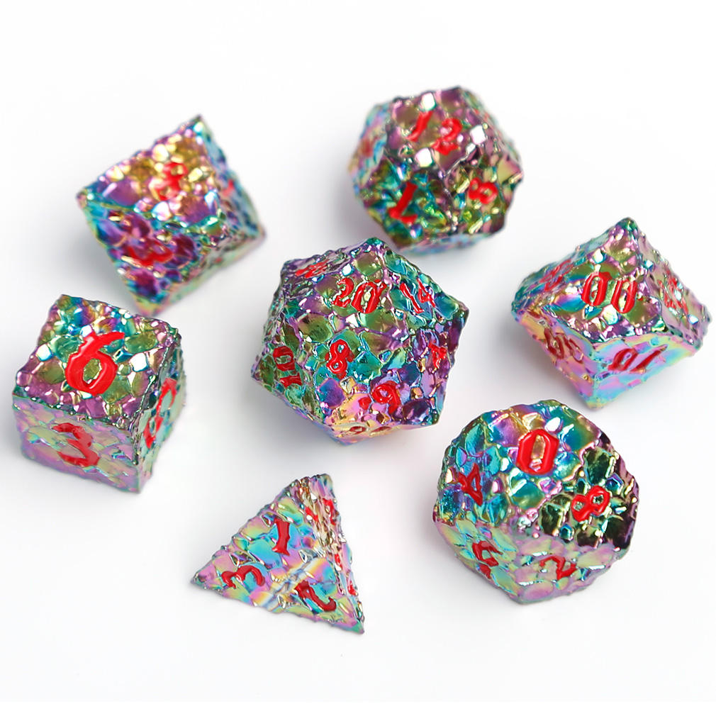 CHENGSHUO Meteor Dice Set – Solid Metal DND Dice Forged from Lunar Fragments