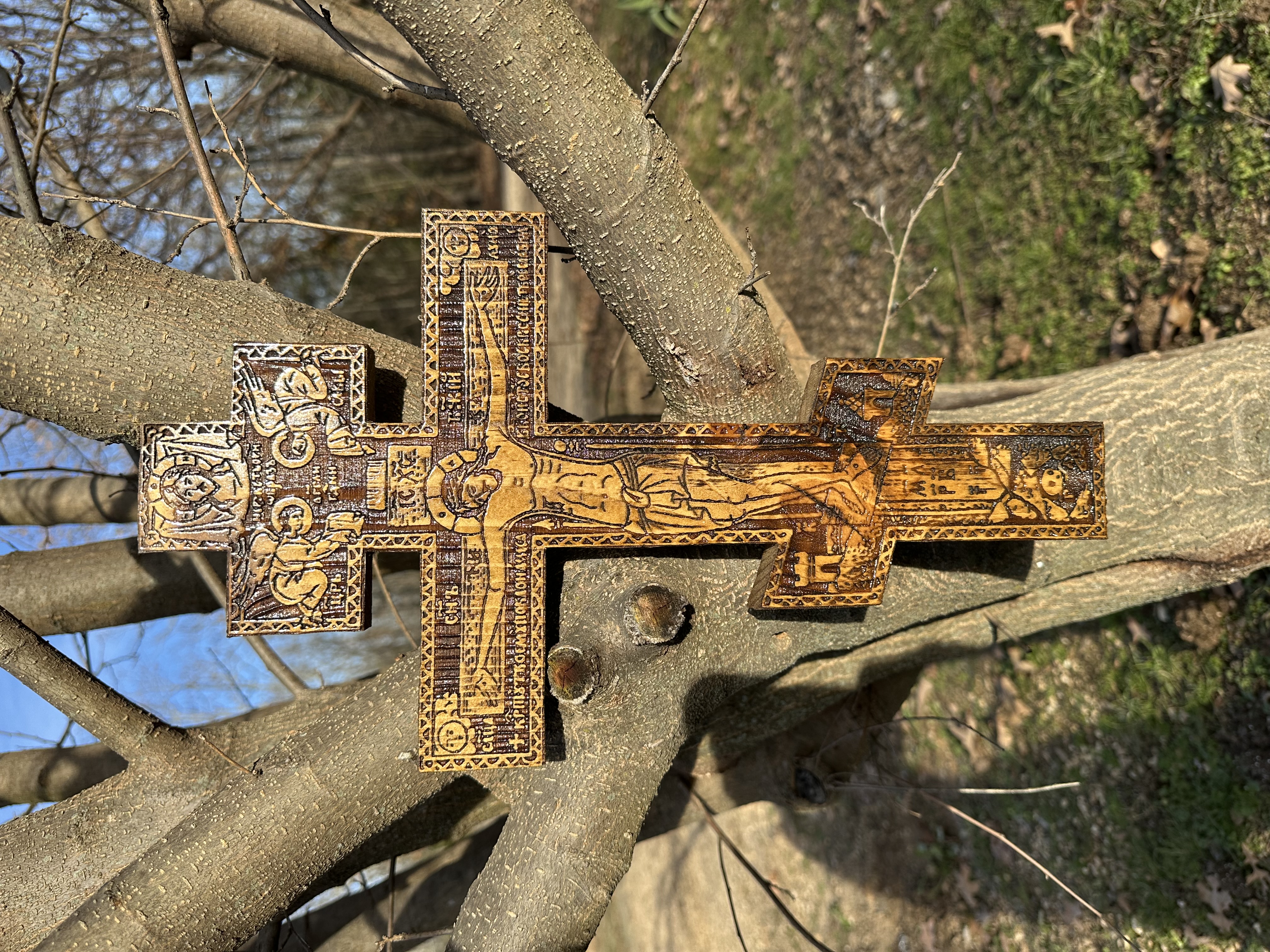 Large Orthodox Cross Pine